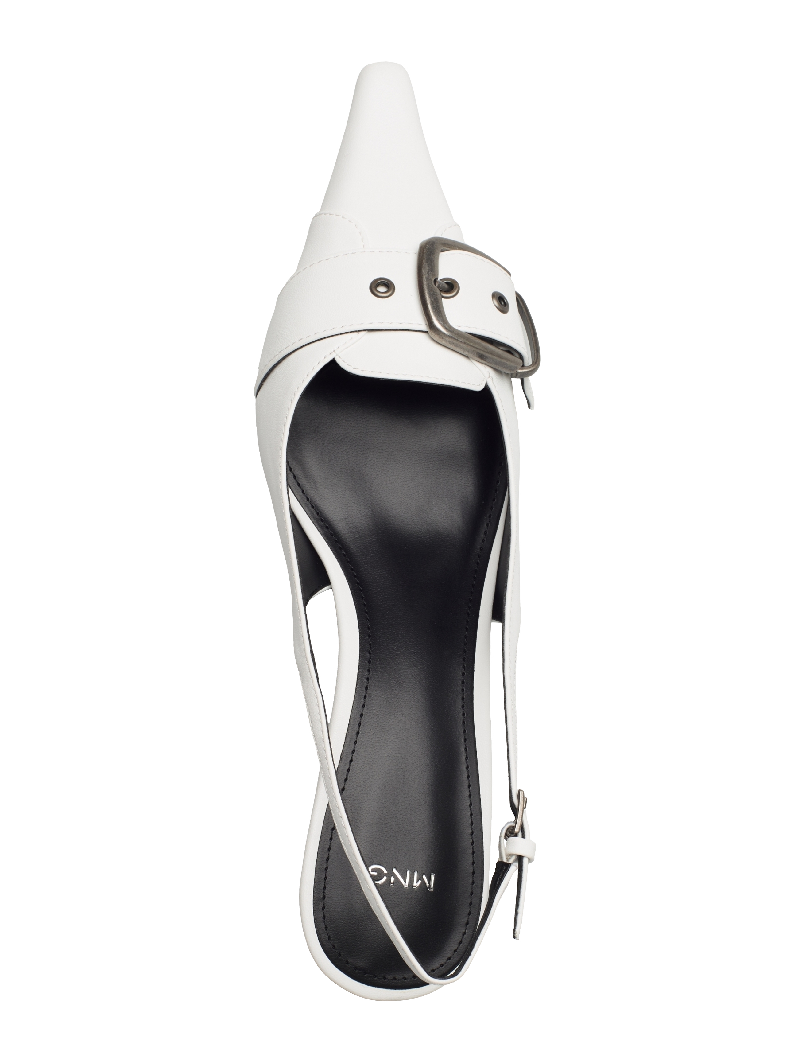 Mango - Heeled shoes with buckle fastening - kvinder - white - 2