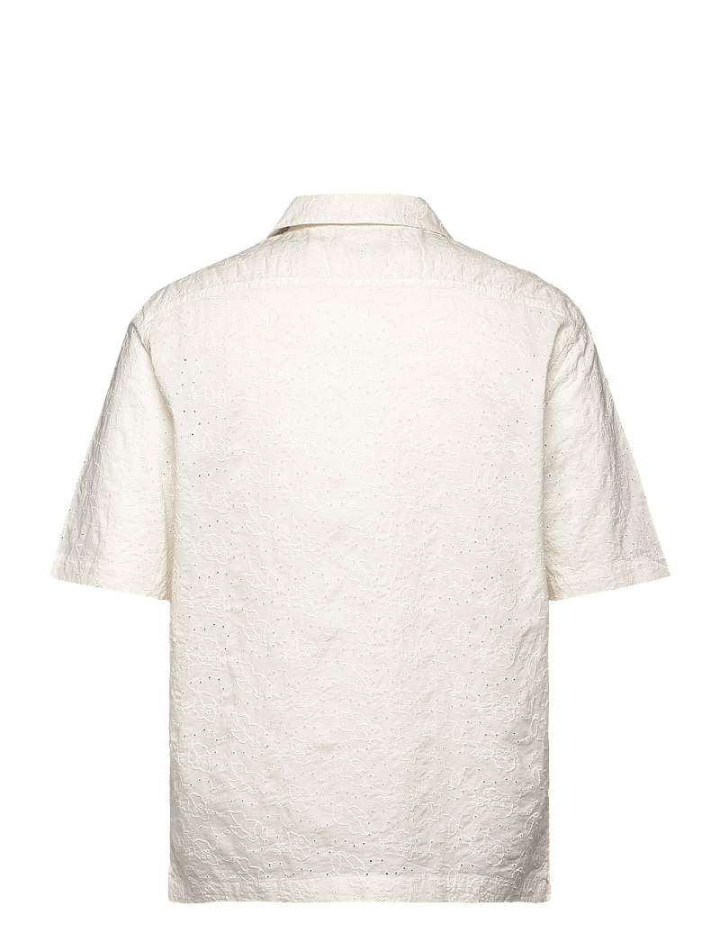 Mango - Relaxed-fit 100% cotton embroidered shirt - kurzärmelig - natural white - 2