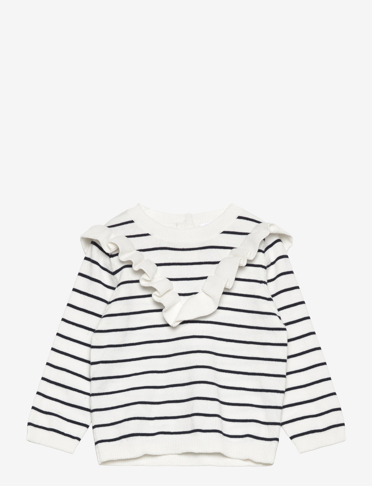 Mango - Ruffle striped sweater - natural white - 0