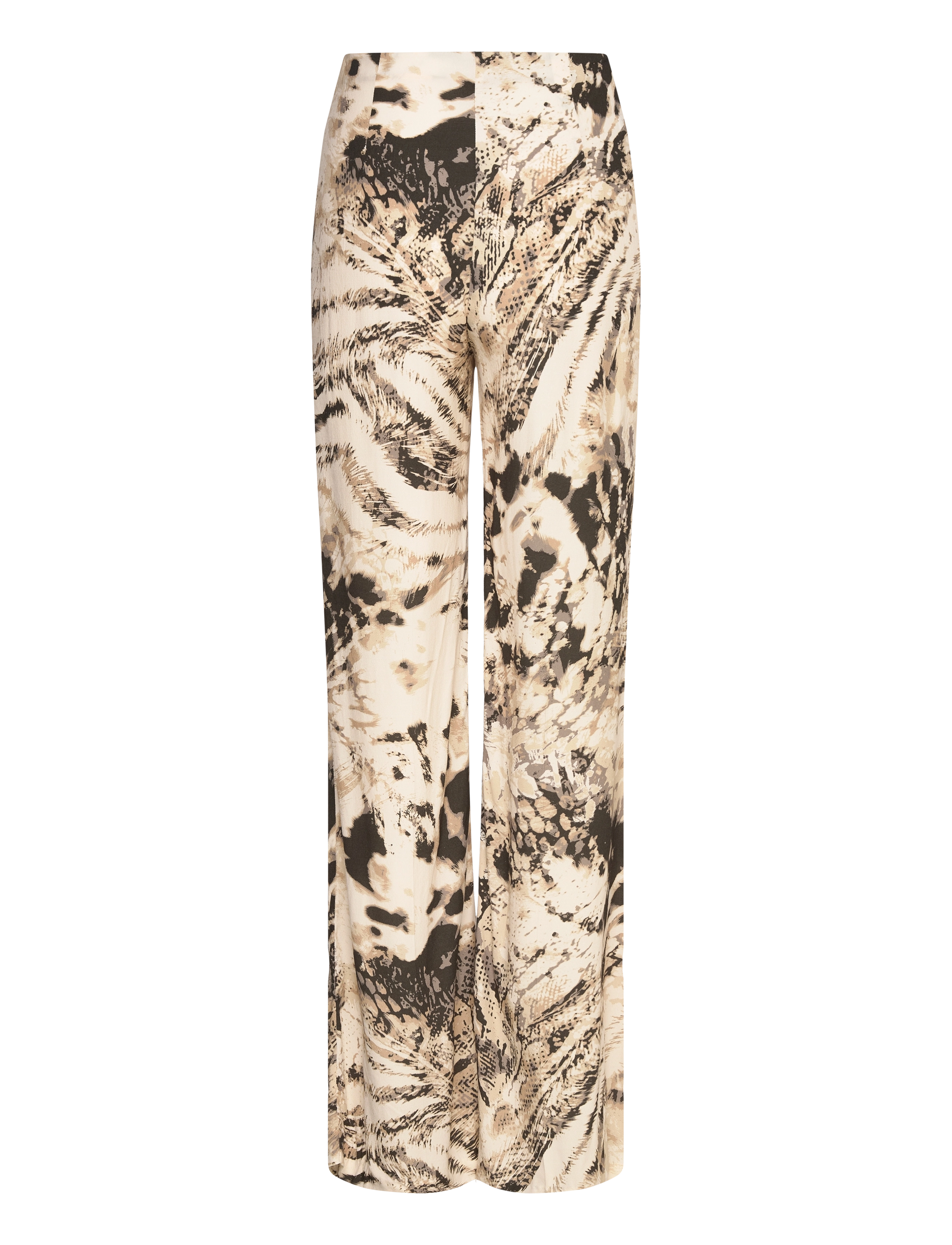Mango - Fluid animal- print trousers - festtøj til outletpriser - light beige - 2