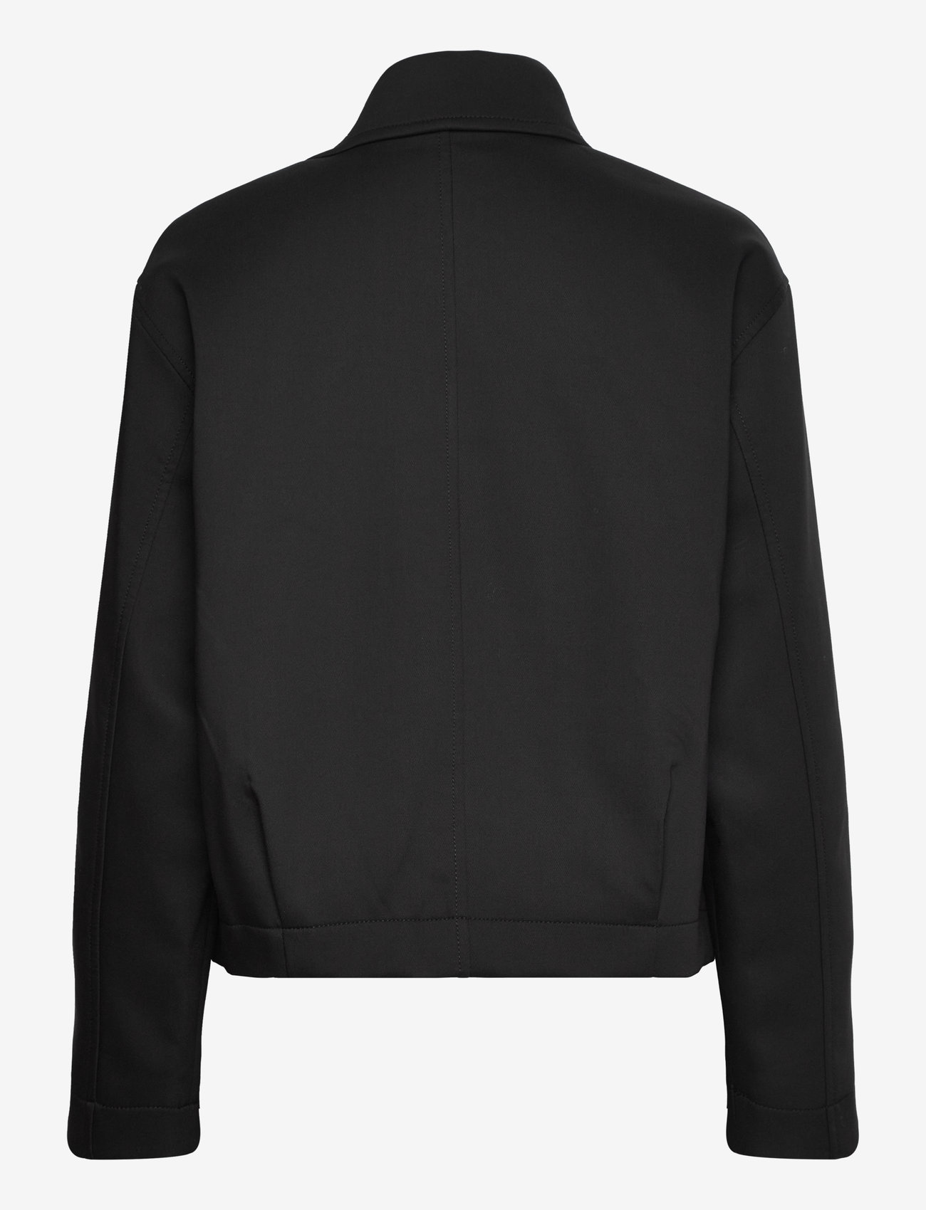 Mango - Cotton jacket with shirt collar - black - 2