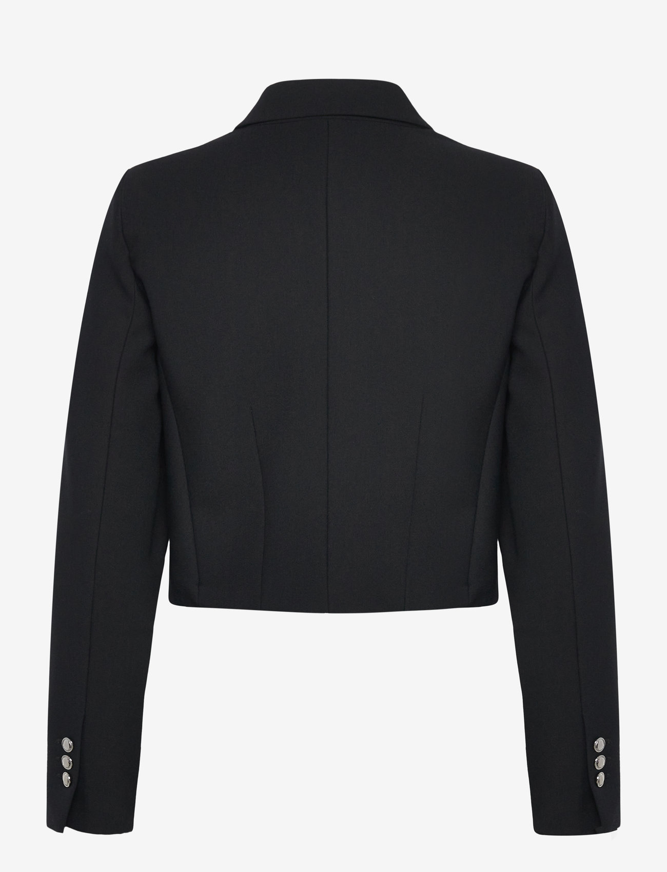 Mango - Buttoned cropped jacket - efterårsjakker - black - 2