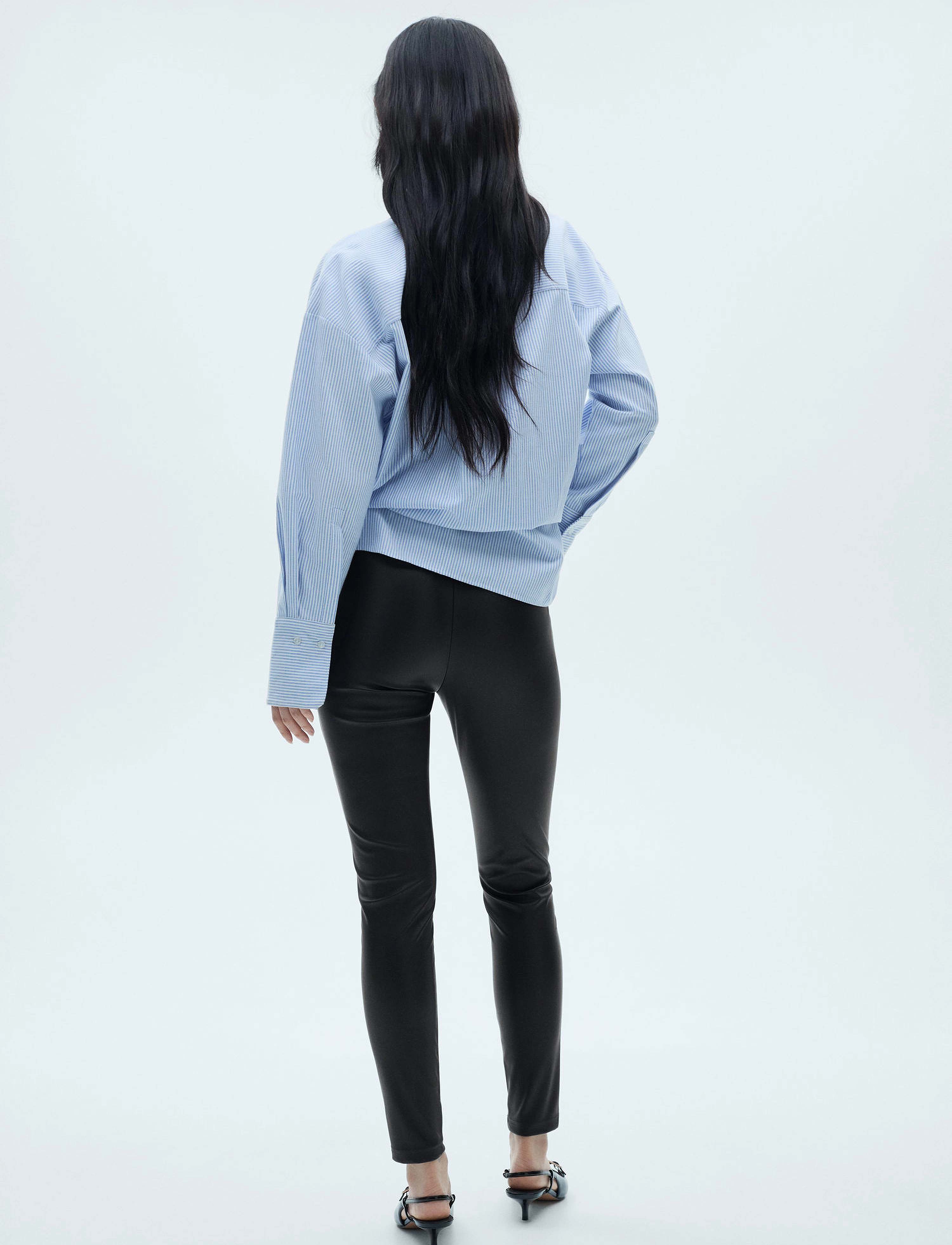 Mango - Leather-effect leggings - de laveste prisene - black - 3