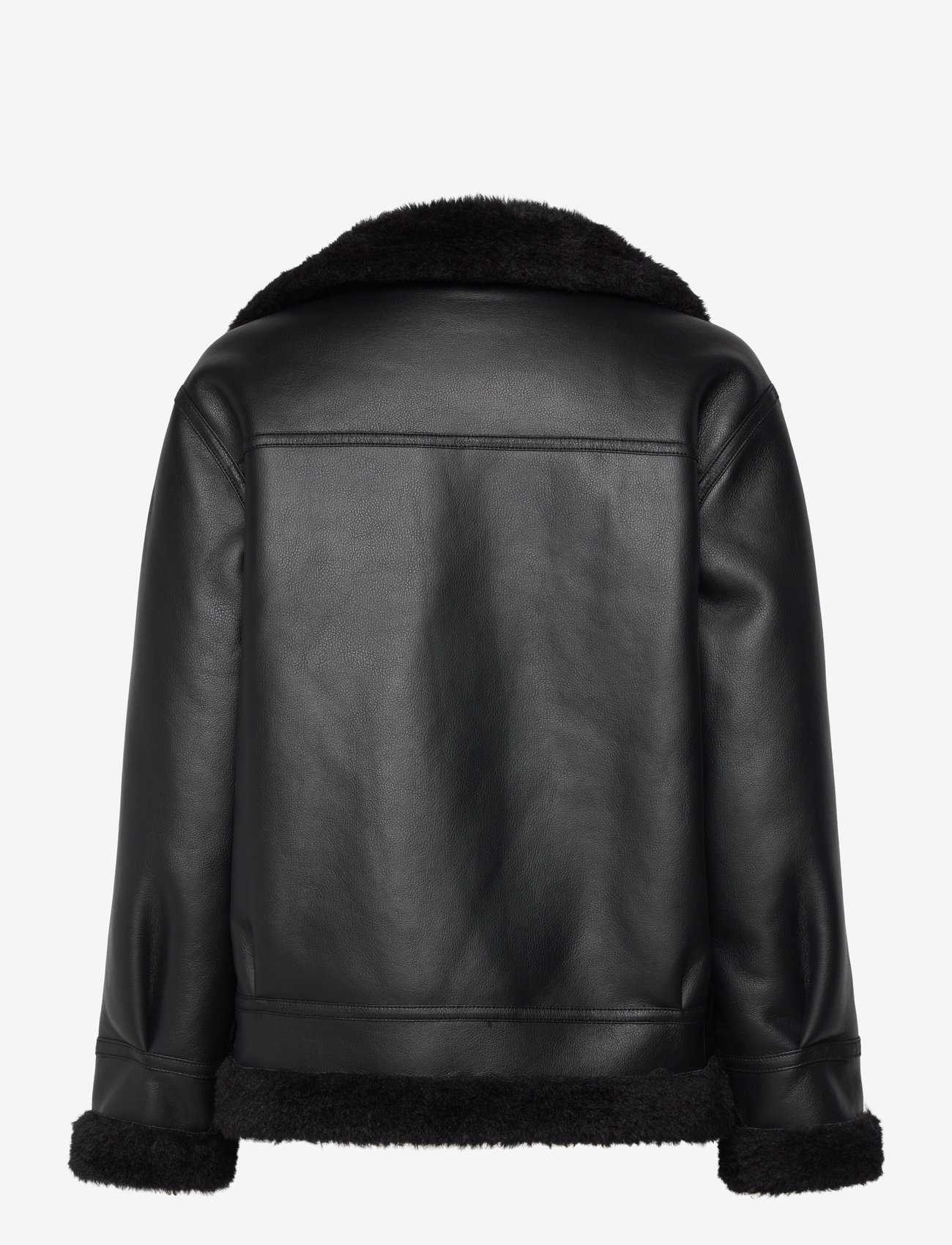 Mango - Jacket with shearling-effect lining - black - 1