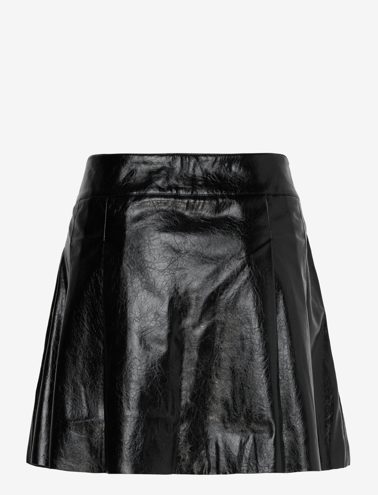Mango - Leather-effect pleated mini-skirt - laveste priser - black - 2