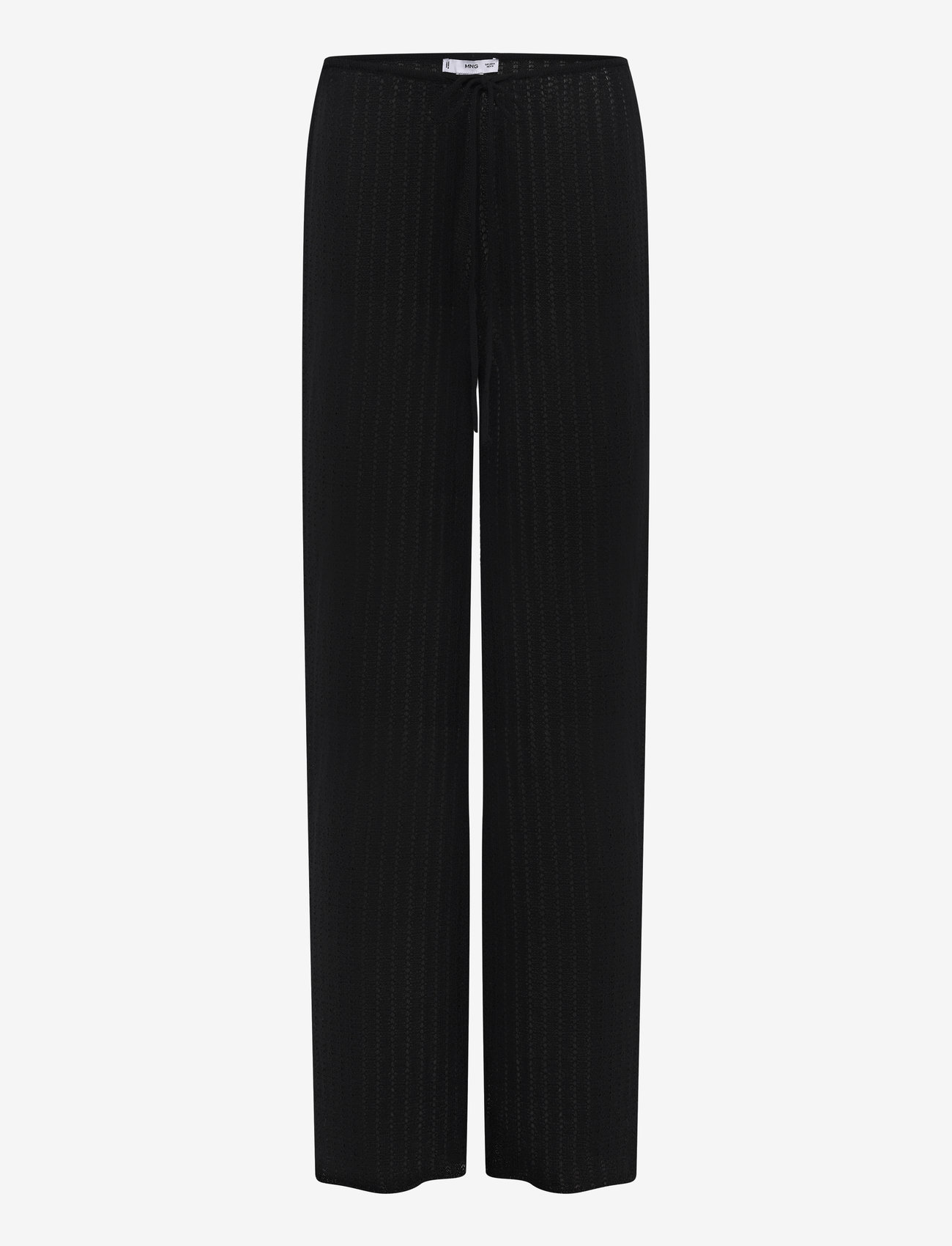 Mango - Straight knitted trousers - bukser med lige ben - black - 1