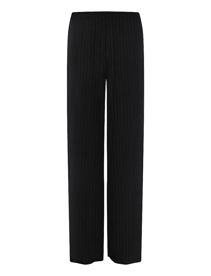Mango - Straight knitted trousers - bukser med lige ben - black - 2