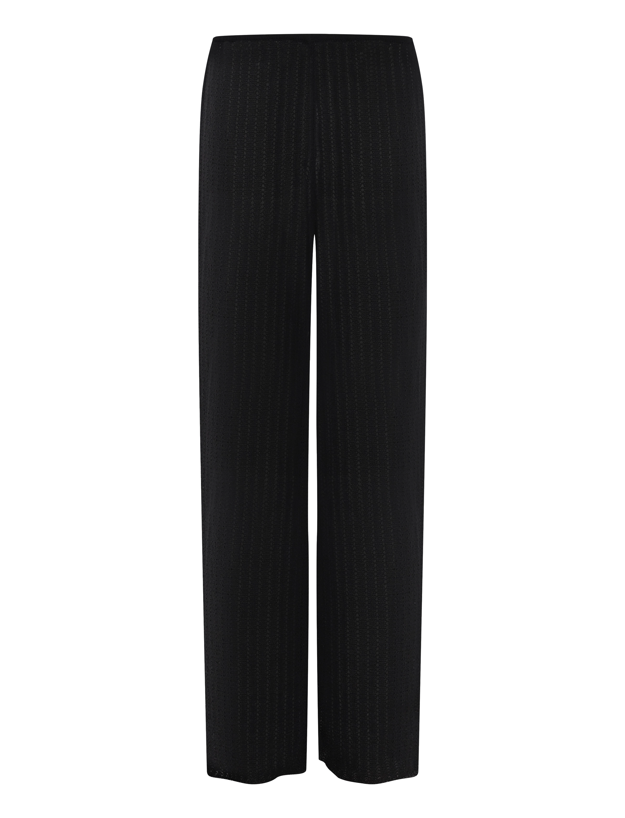 Mango - Straight knitted trousers - bukser med lige ben - black - 2