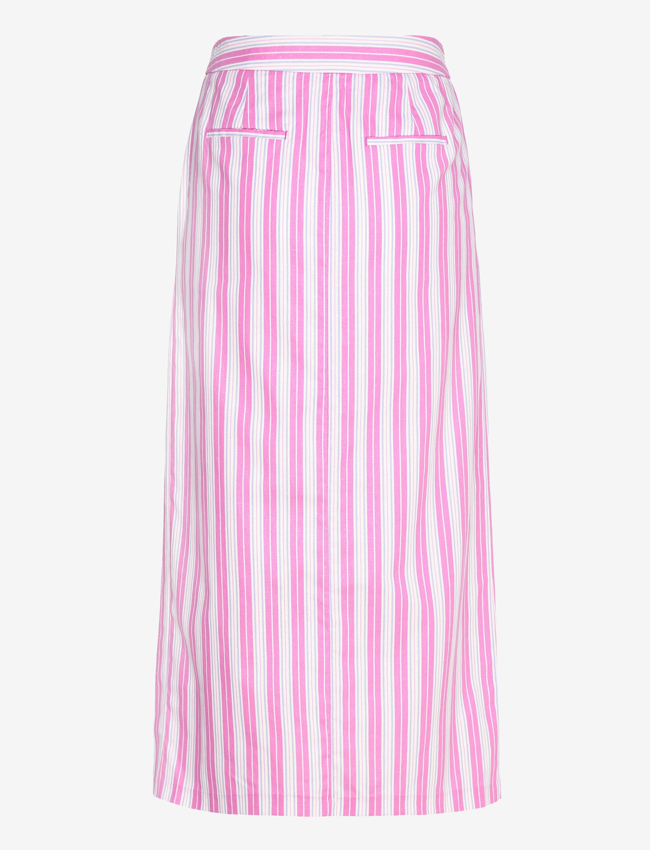 Mango - Slit striped skirt - midi nederdele - pink - 2
