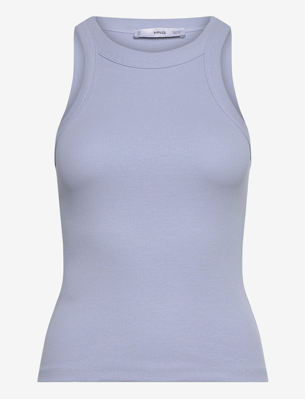Mango - Ribbed cotton-blend top - die niedrigsten preise - lt-pastel blue - 1