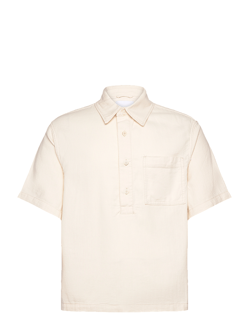 Mango - Relaxed-fit polo shirt - kortärmade t-shirts - natural white - 0