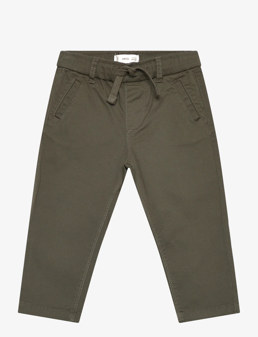 Mango - Elastic waist trousers - babybukser - medium green - 0