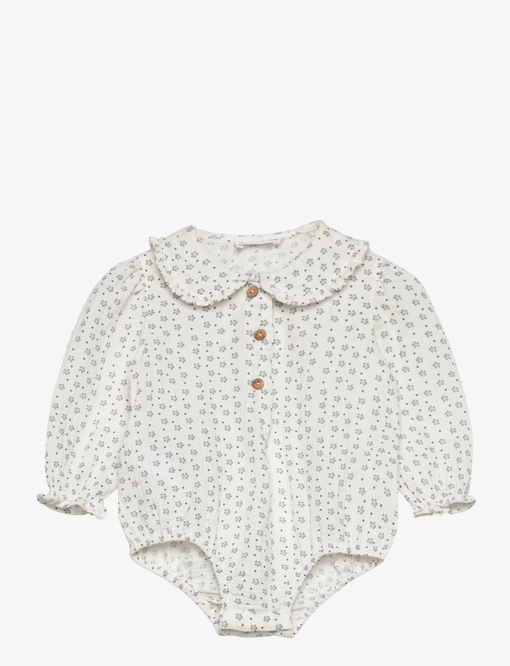 Mango - Print cotton one-piece suit - langärmelige bodys - natural white - 0