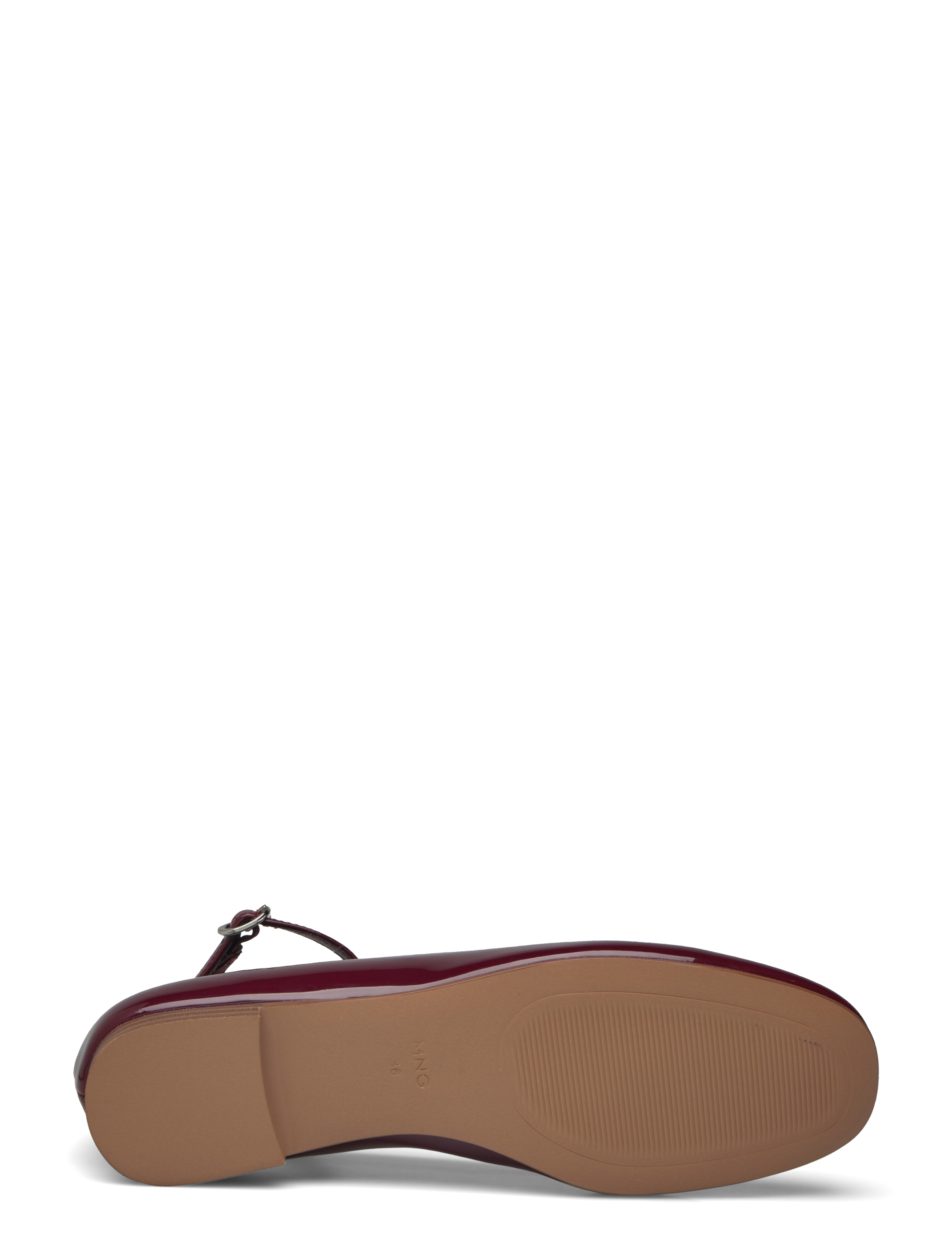 Mango - Patent leather-effect ballet flats - kvinnor - dark red - 4