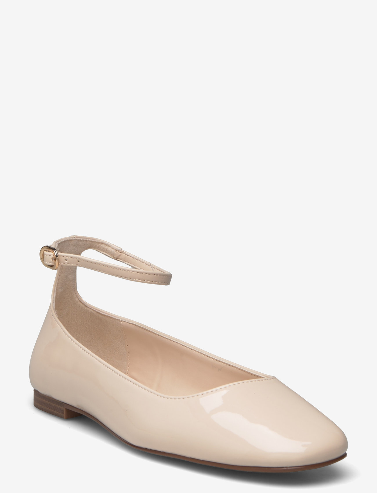 Mango - Patent leather-effect ballet flats - speciella tillfällen - light beige - 0