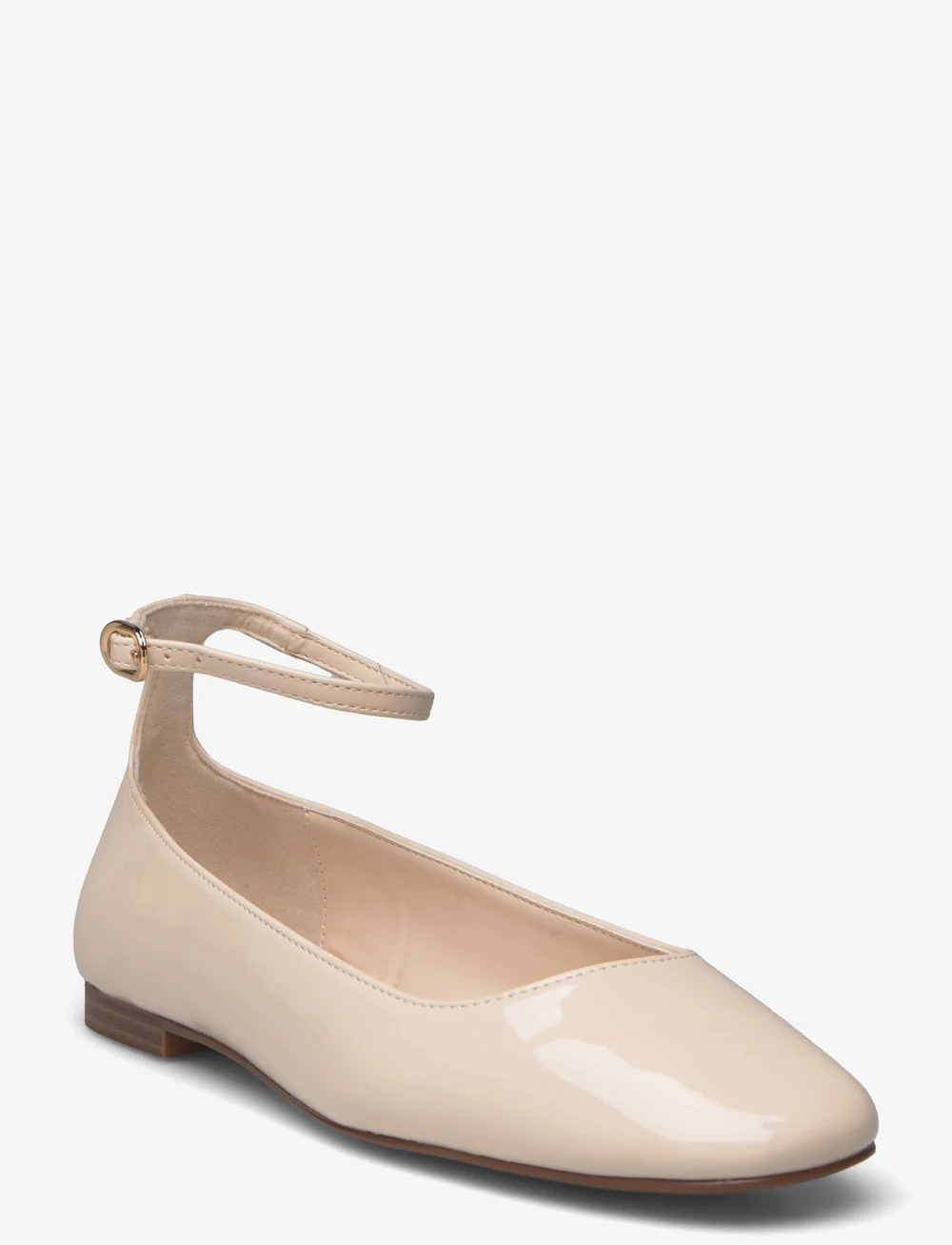 Mango - Patent leather-effect ballet flats - særlige begivenheder - light beige - 0
