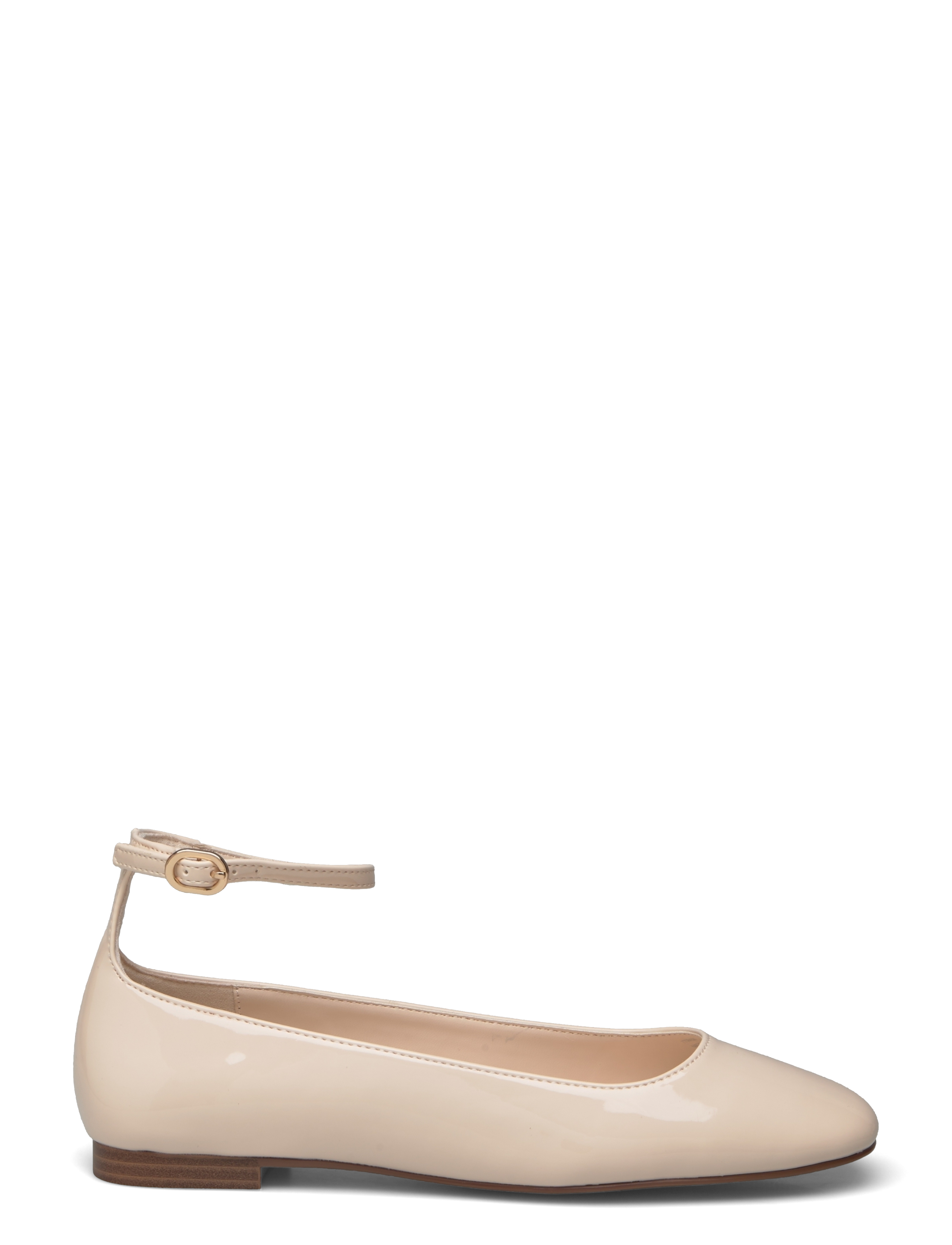 Mango - Patent leather-effect ballet flats - laveste priser - light beige - 1