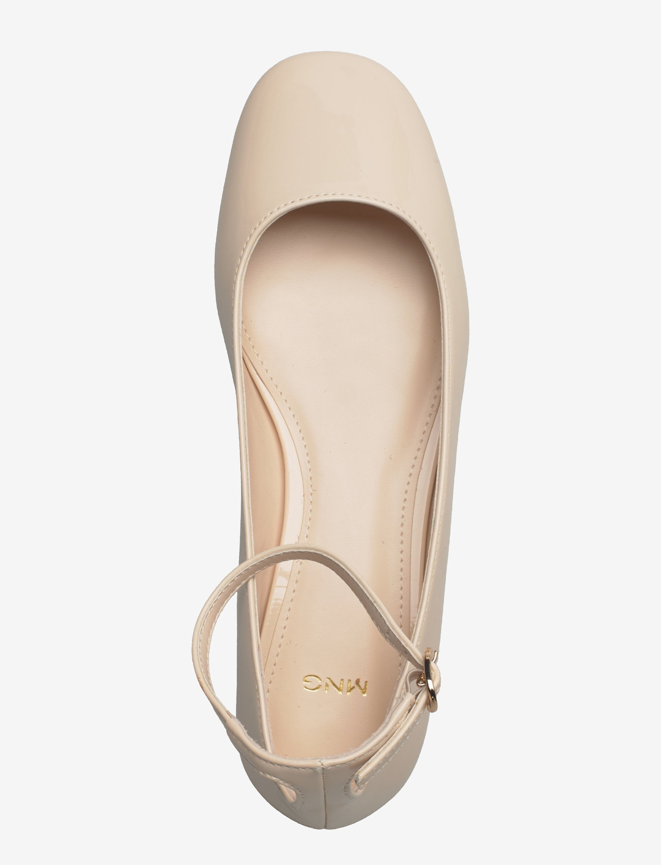 Mango - Patent leather-effect ballet flats - speciella tillfällen - light beige - 3