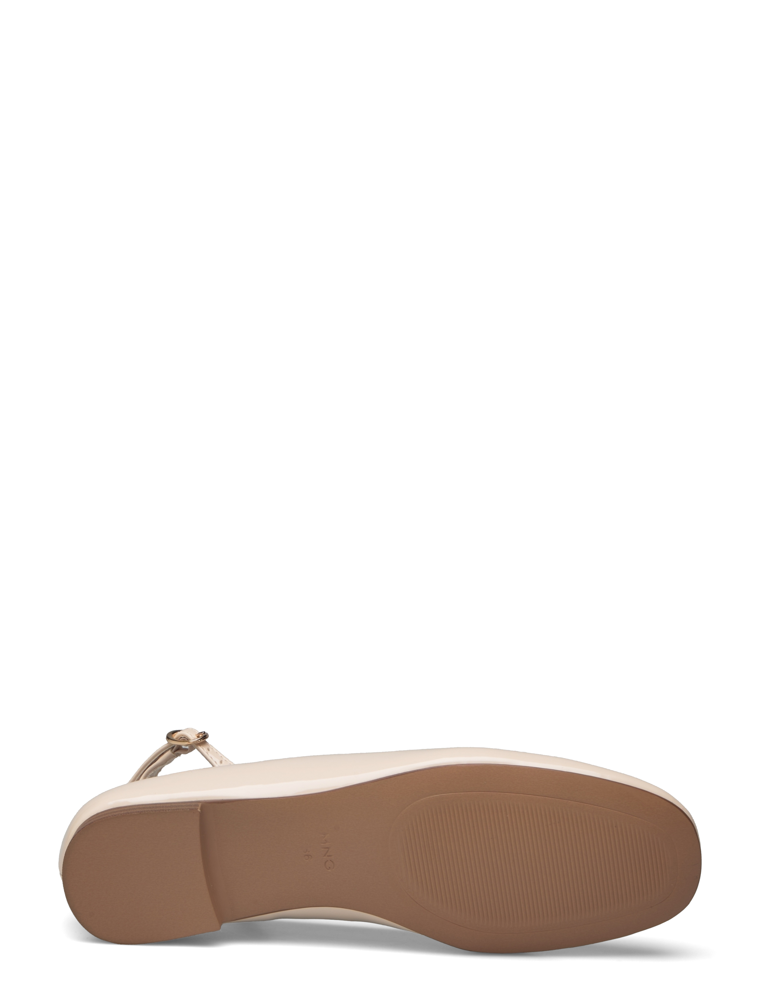 Mango - Patent leather-effect ballet flats - laveste priser - light beige - 3