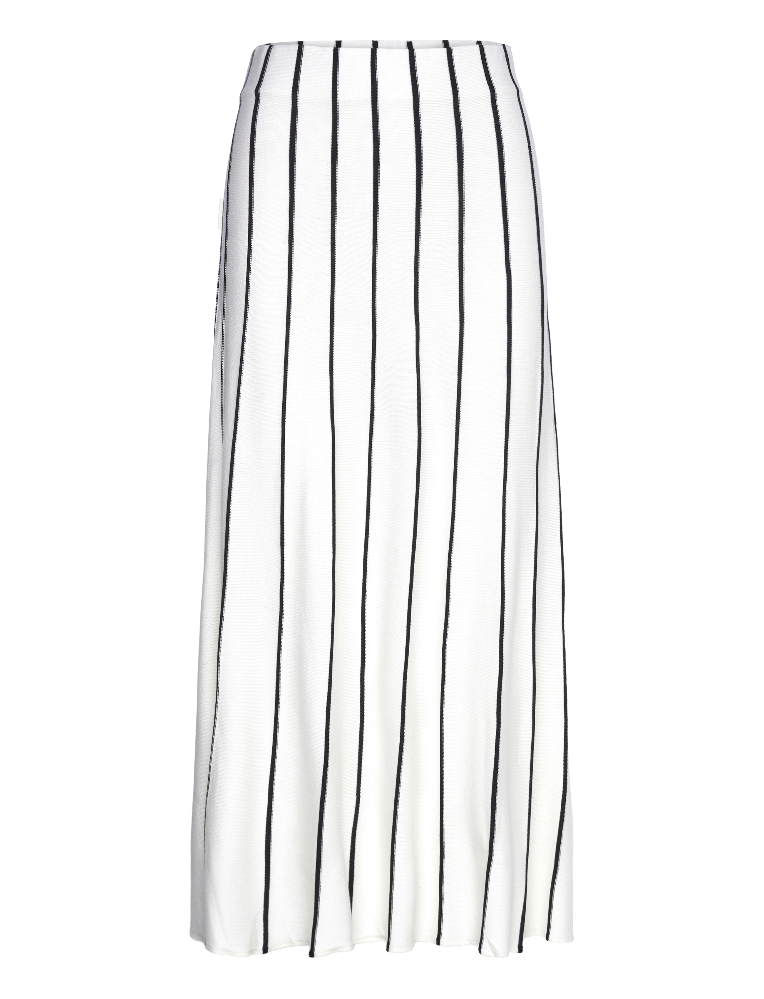 Mango Striped knitted skirt - Maxi Röcke - LIGHT BEIGE / white