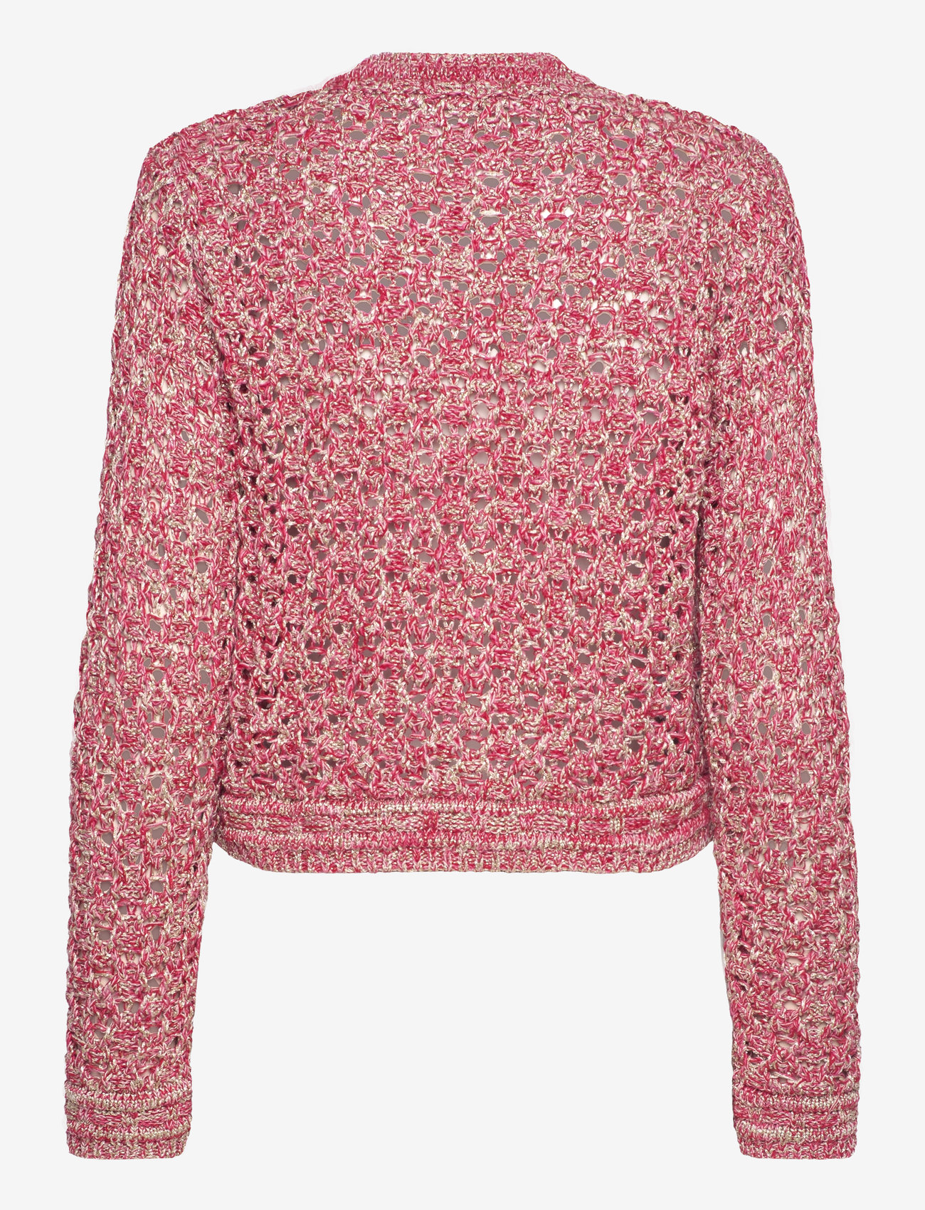 Mango - Lurex openwork cardigan - cardigans - red - 2