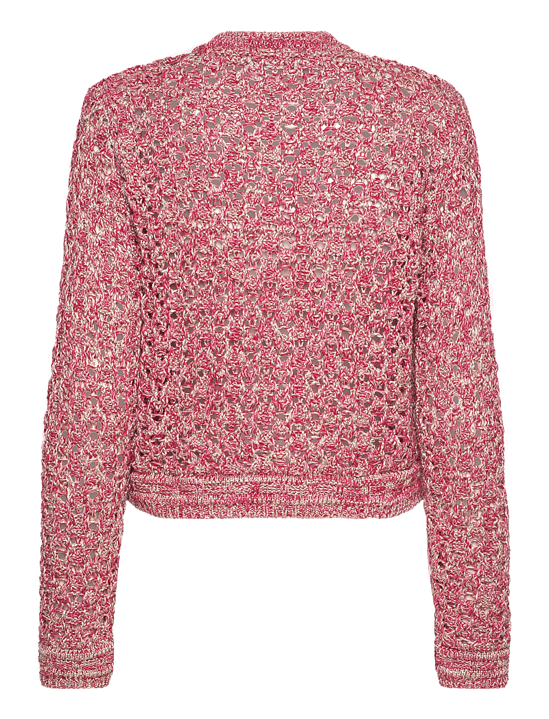 Mango - Lurex openwork cardigan - cardigans - red - 2