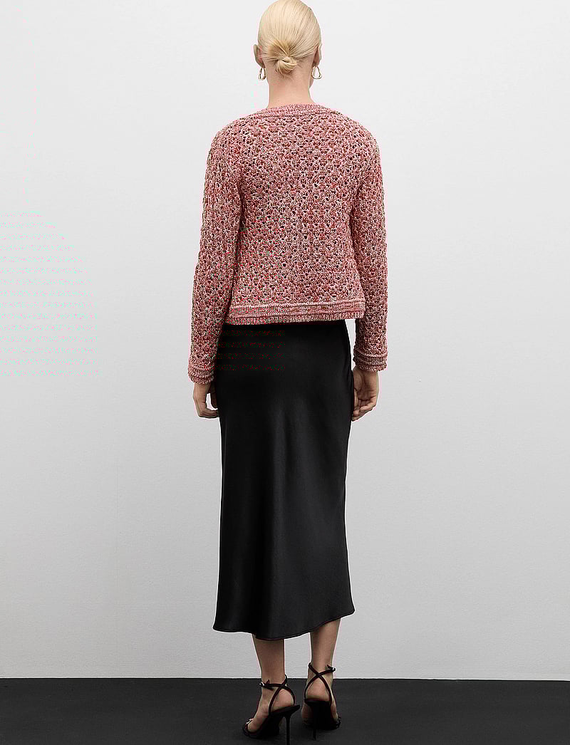 Mango - Lurex openwork cardigan - cardigans - red - 3