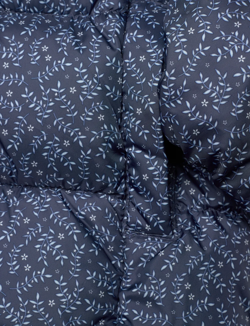 Mango - Flowers print quilted anorak - vinterjakker - medium blue - 4