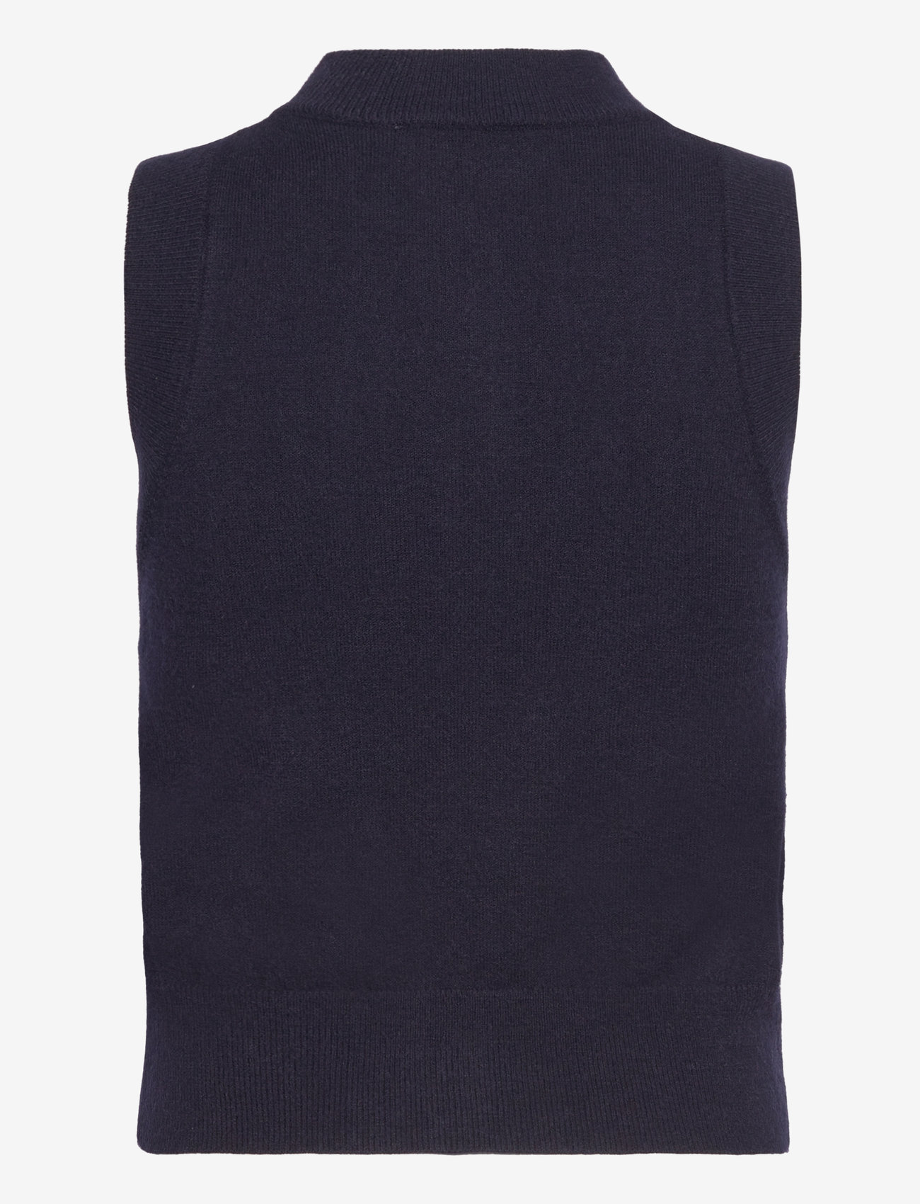 Mango - Knitted gilet with button collar - efterårstøj - navy - 1