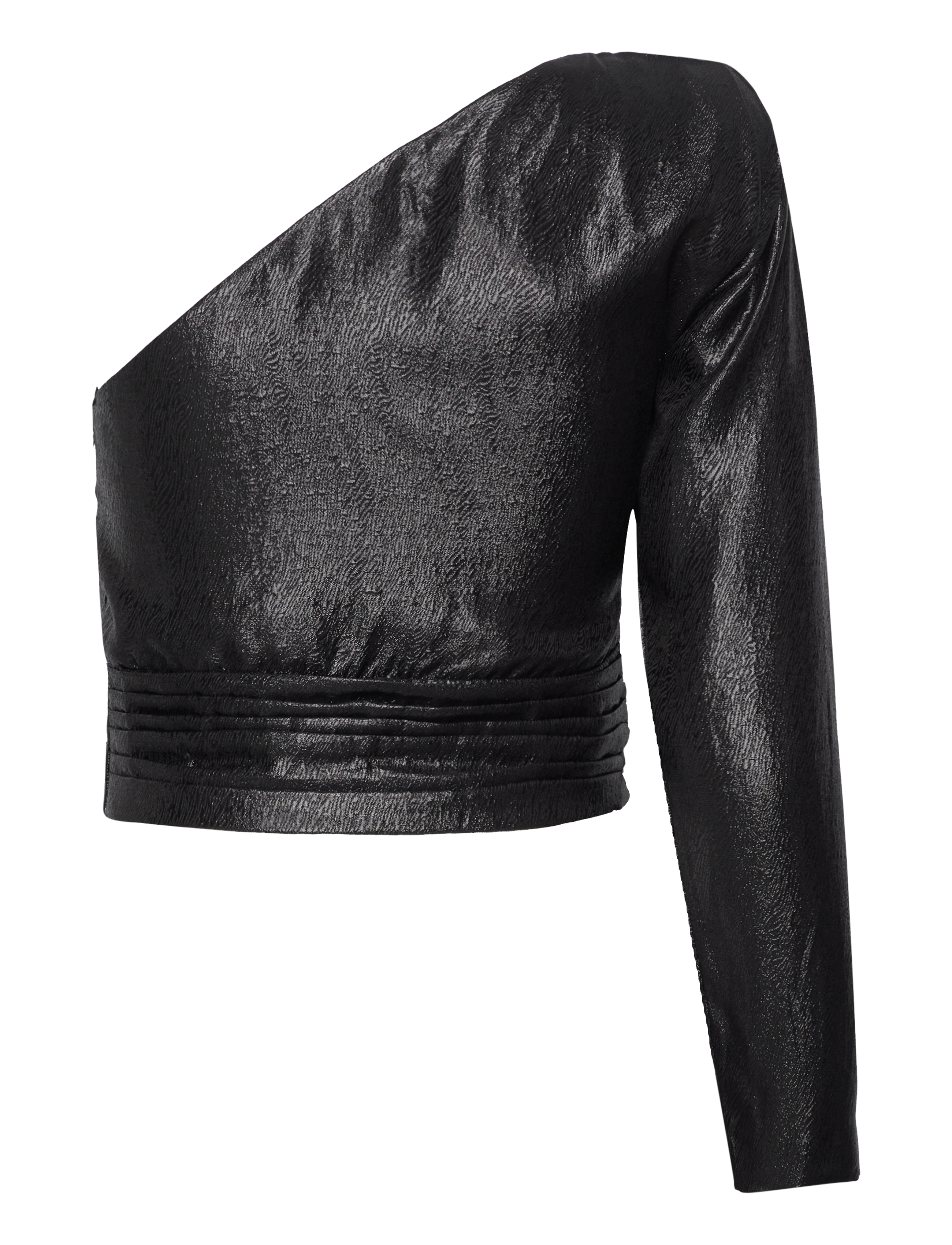 Mango - Asymmetrical puff sleeve blouse - pikkade varrukatega pluusid - black - 2