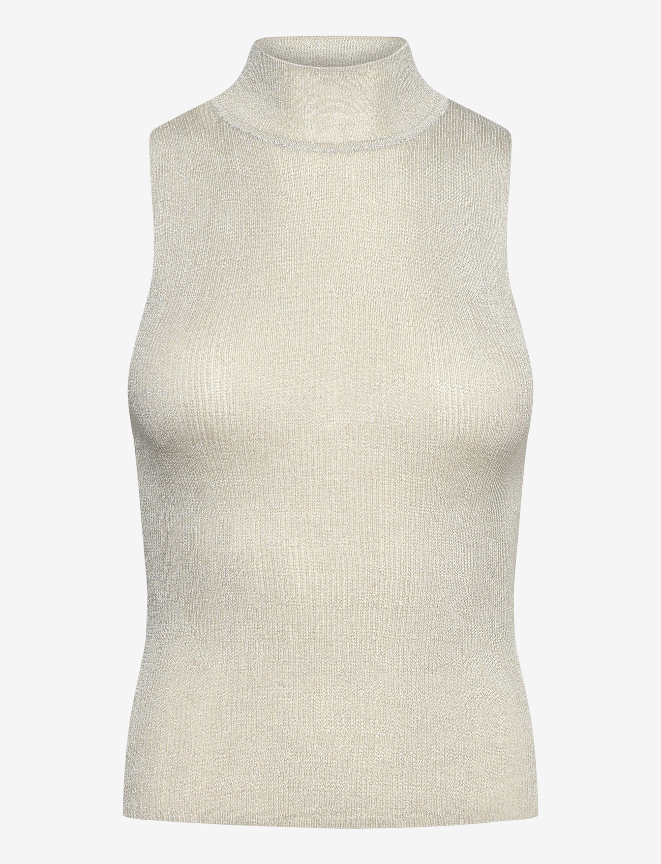 Mango - Lurex knitted top with perkins neck - silver - 1