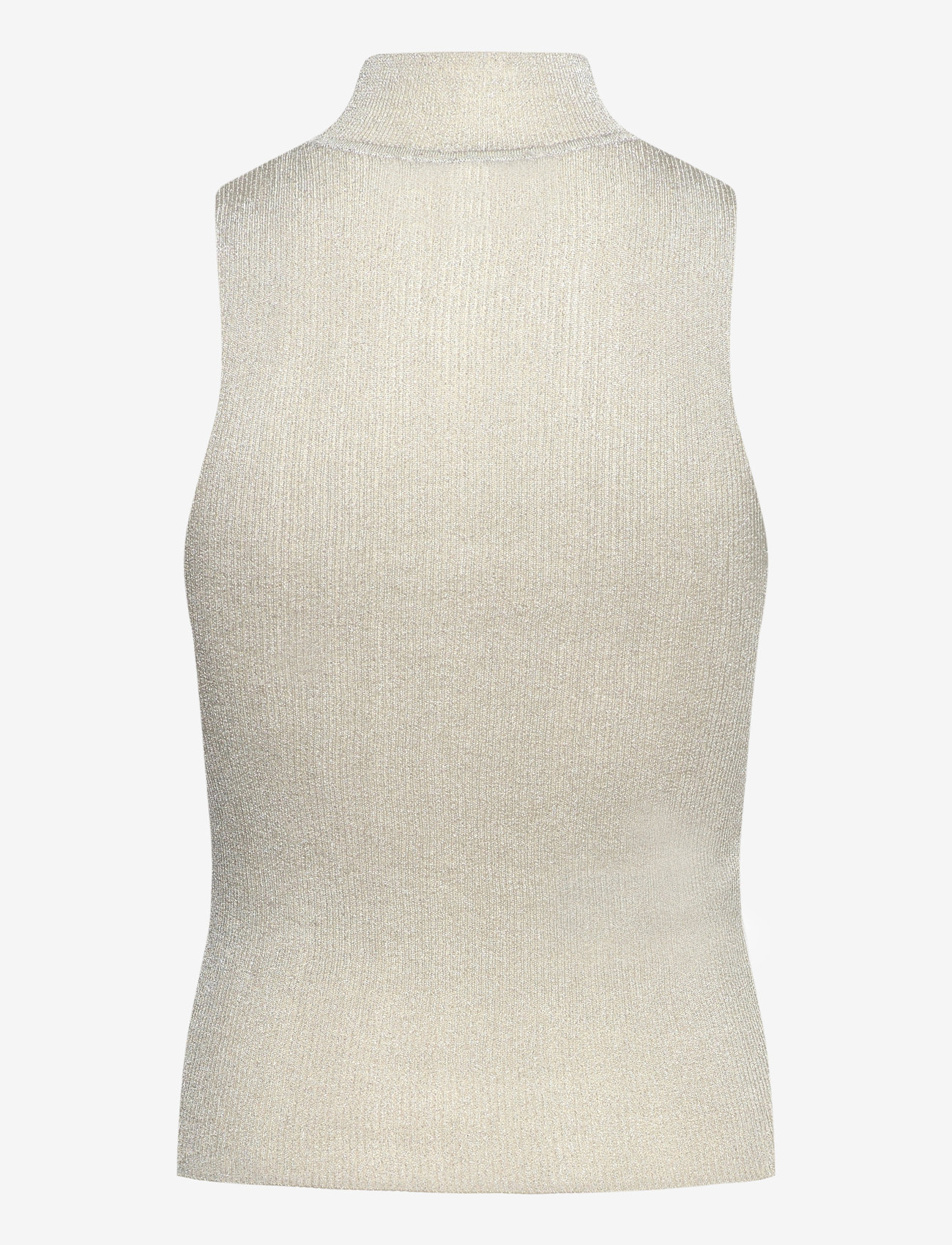 Mango - Lurex knitted top with perkins neck - silver - 2