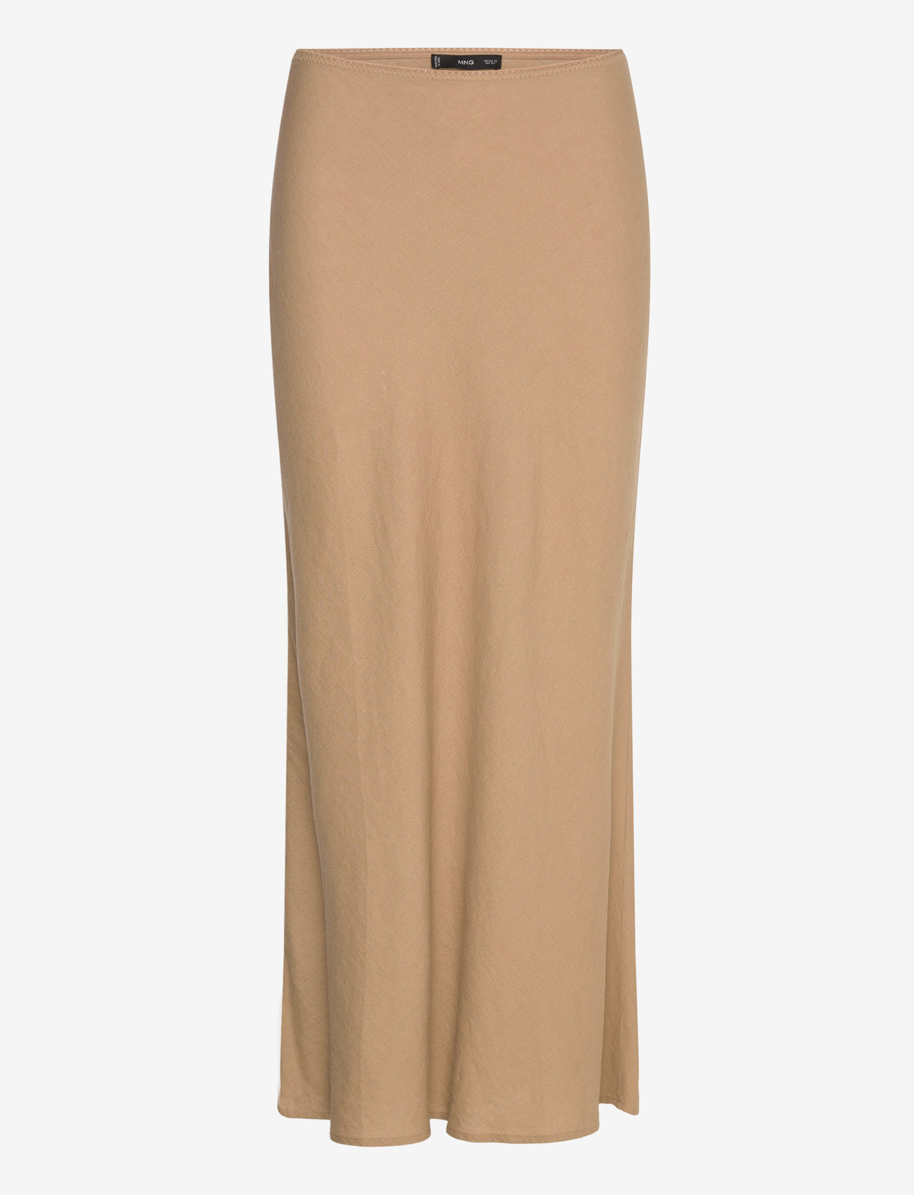Mango - Long linen skirt - medium brown - 1