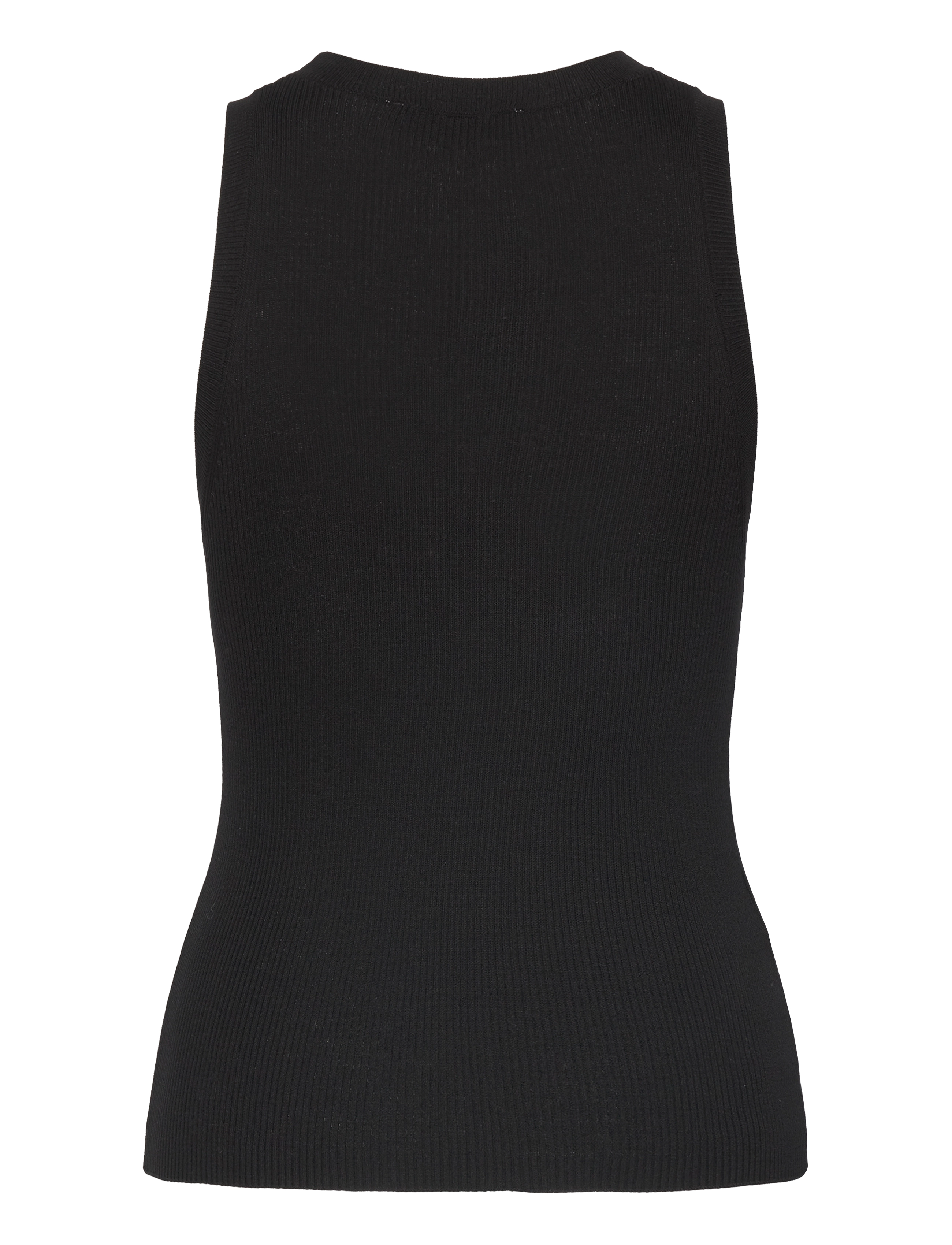 Mango - Ribbed knit top - black - 2