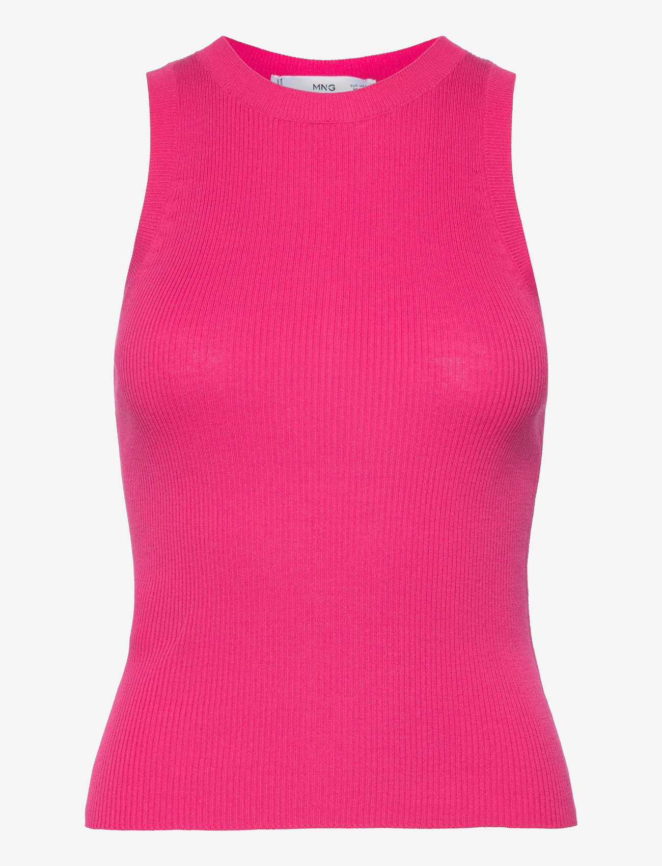Mango - Ribbed knit top - laveste priser - bright pink - 0