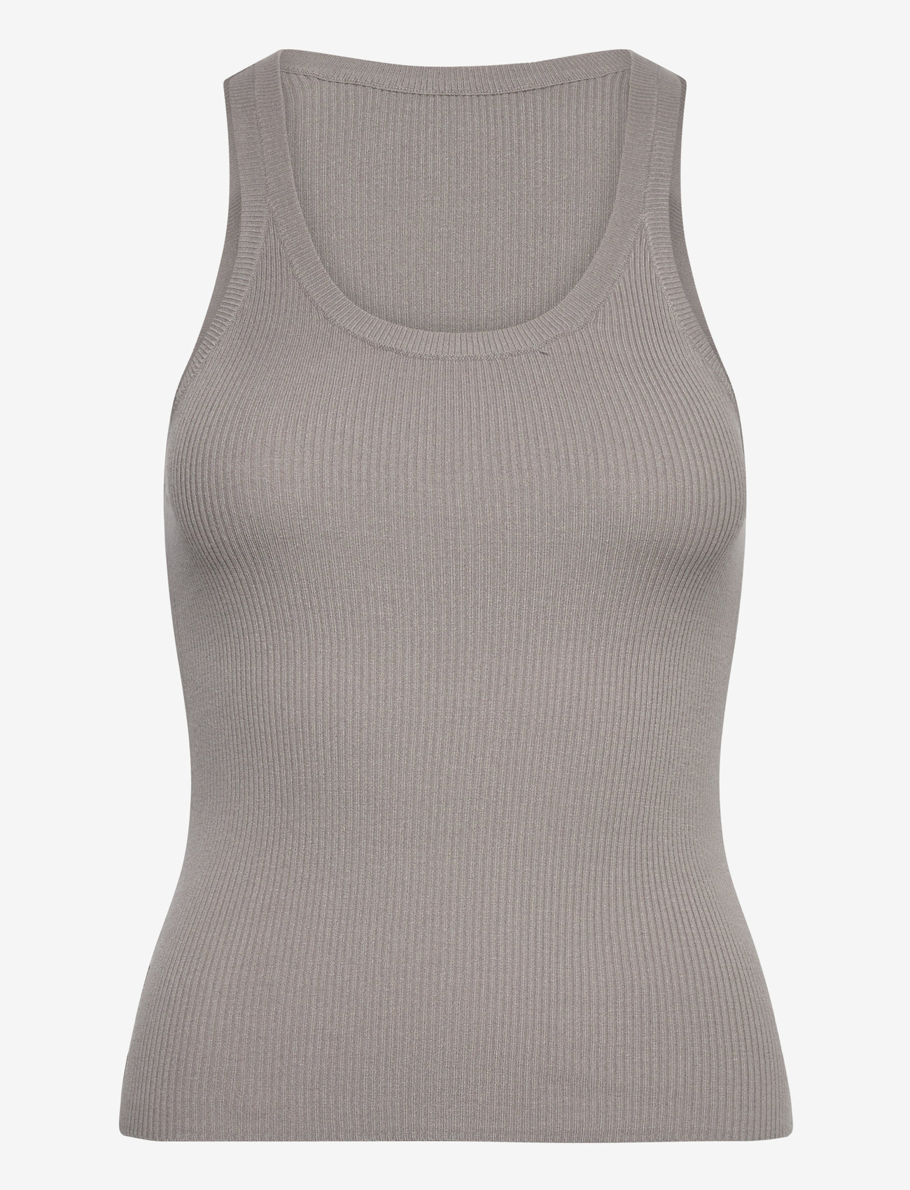 Mango - Knit strap top - Ärmellose tops - grey - 1