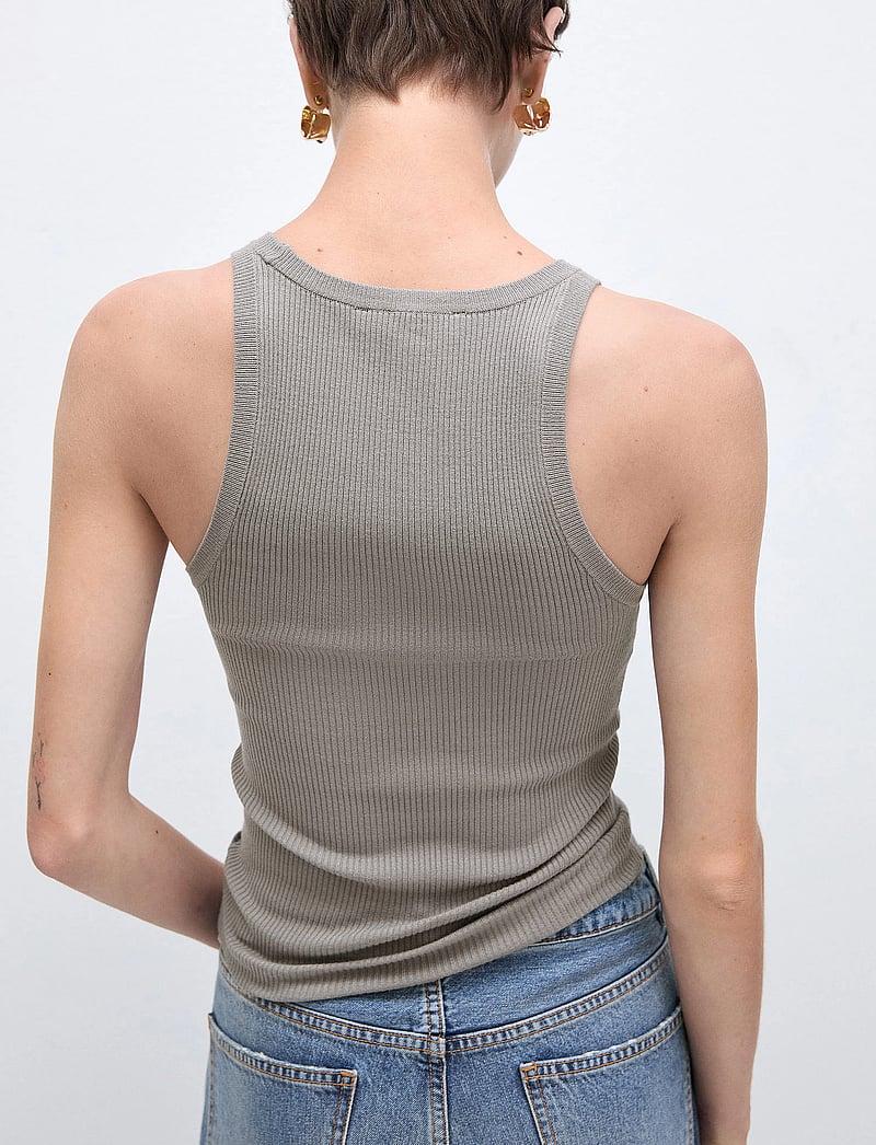 Mango - Knit strap top - Ärmellose tops - grey - 3