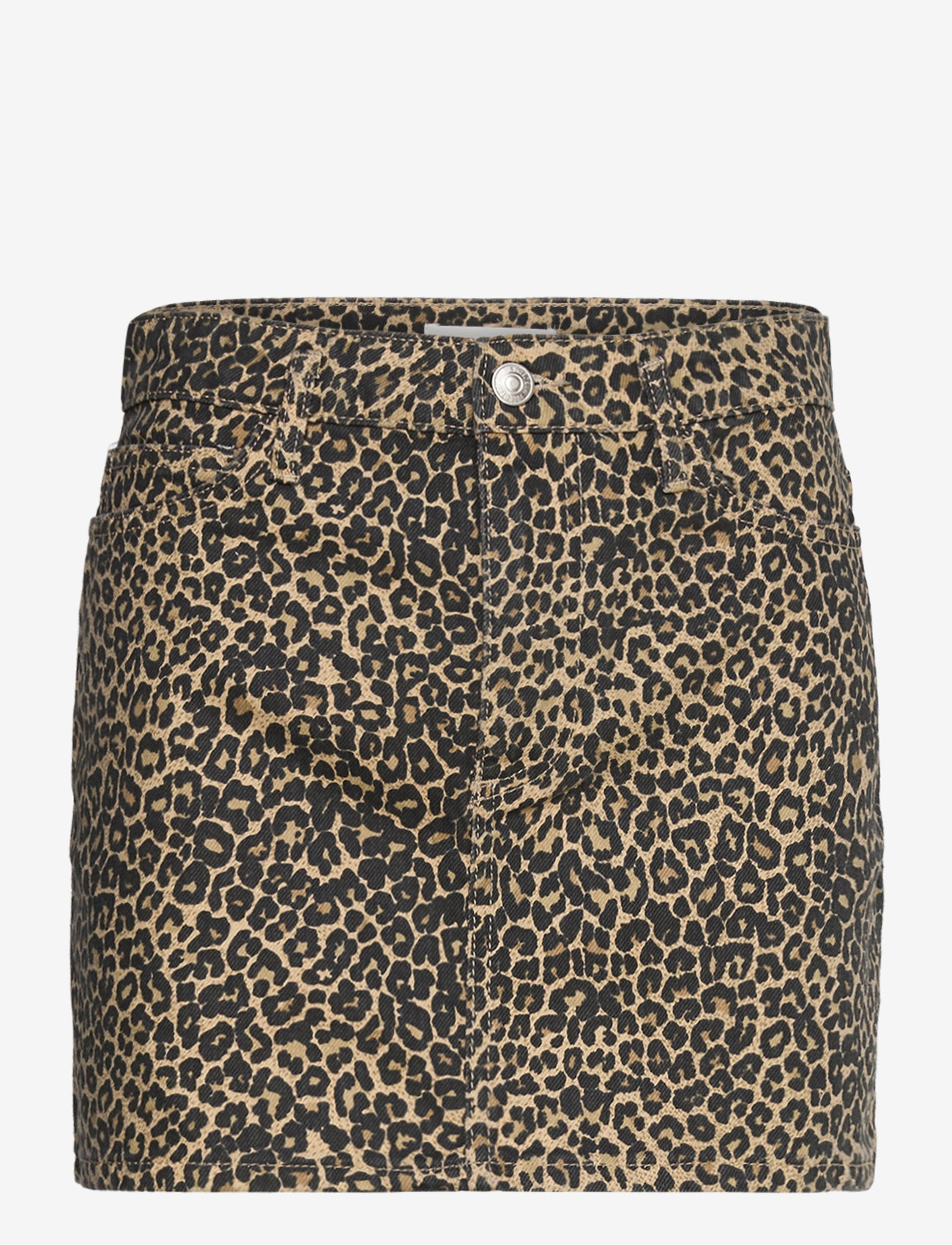 Mango - Leopard-print denim mini-skirt - laveste priser - brown - 0