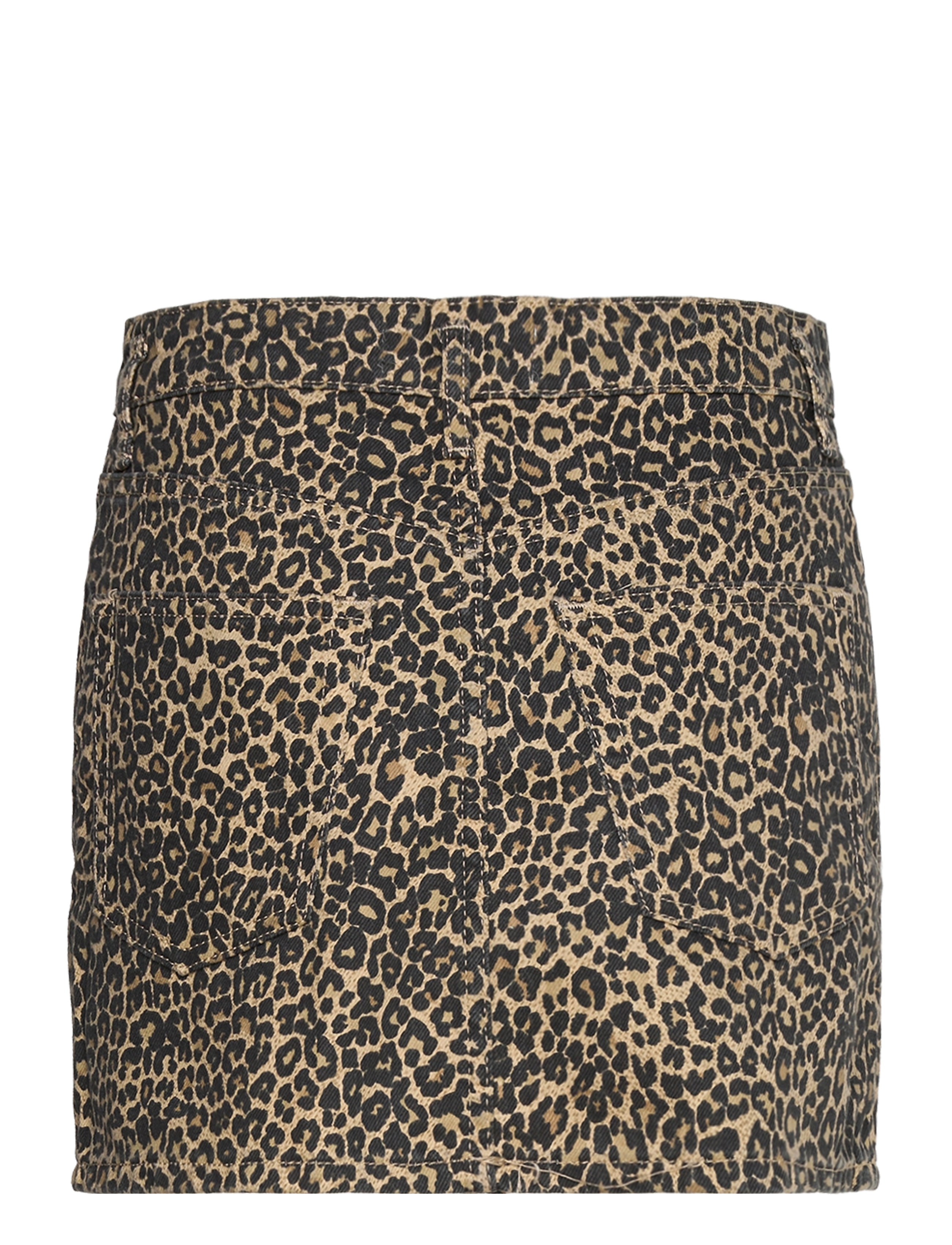 Mango - Leopard-print denim mini-skirt - miniseelikud - brown - 2