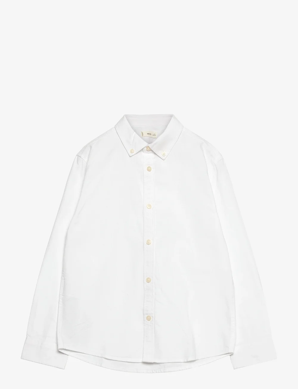 Mango - Oxford cotton shirt - långärmade skjortor - white - 1