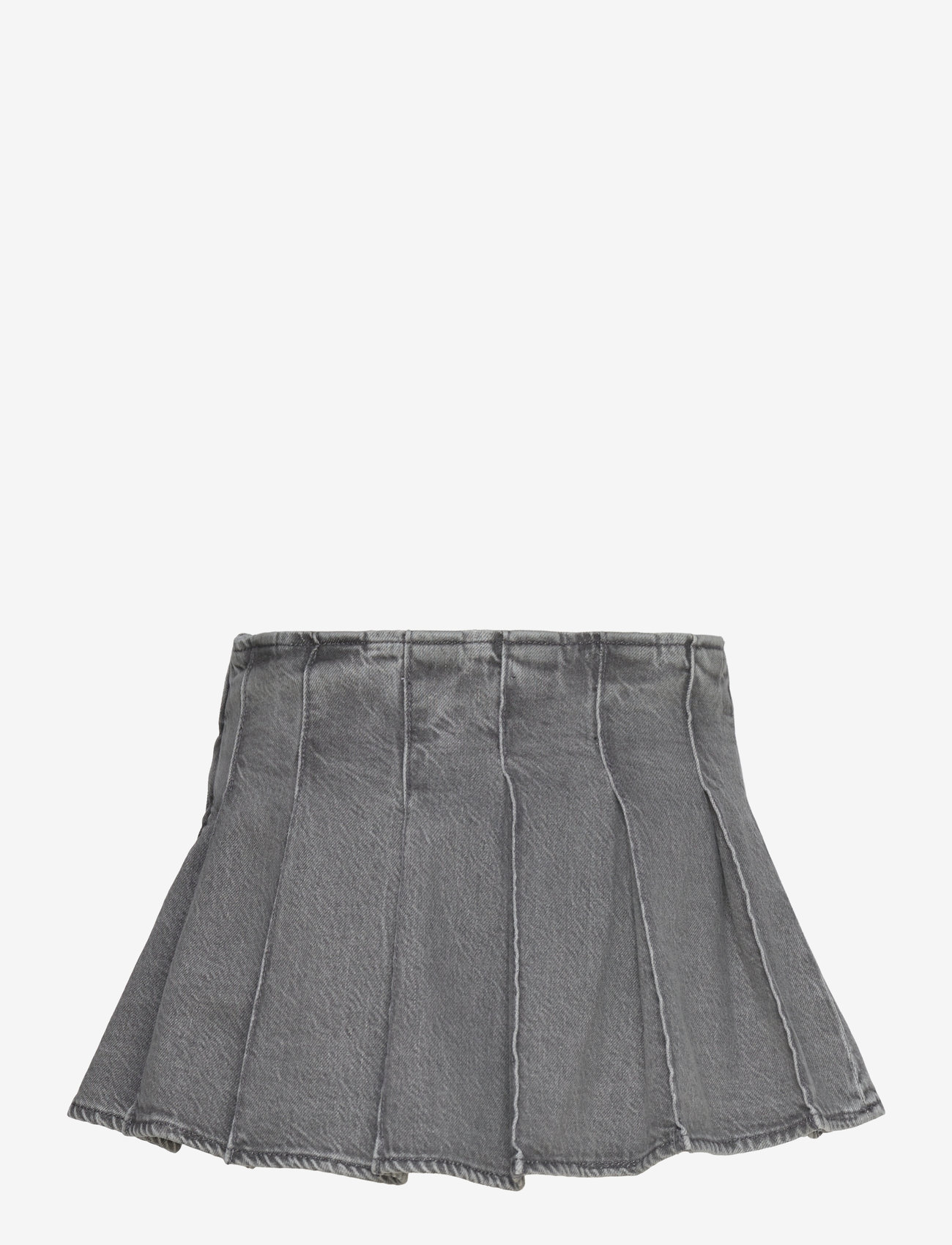 Mango - Denim mini-skirt - pleated skirts - open grey - 1