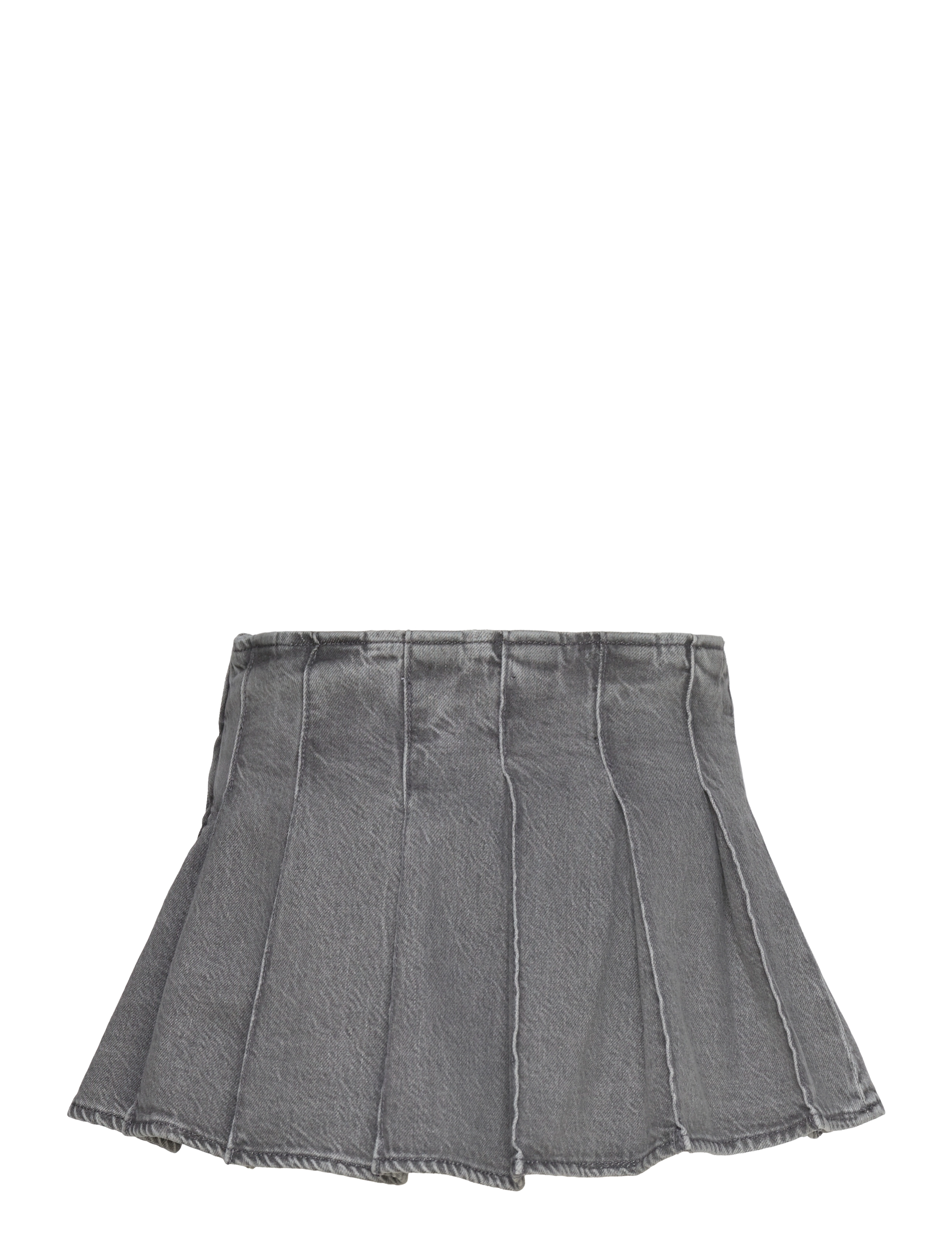 Mango - Denim mini-skirt - svārki ar ielocēm - open grey - 1