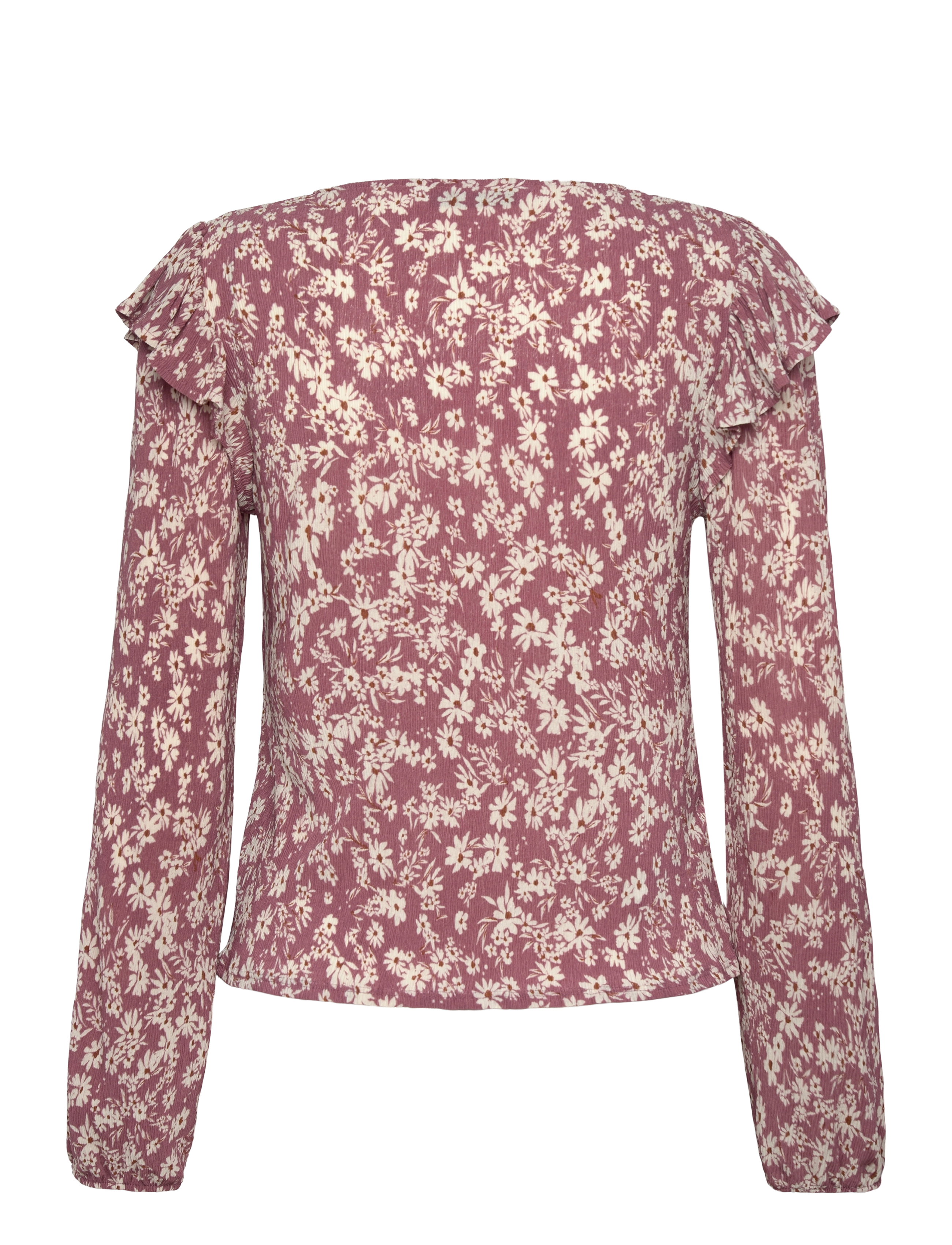 Mango - Ruffles printed blouse - blouses met lange mouwen - pink - 2