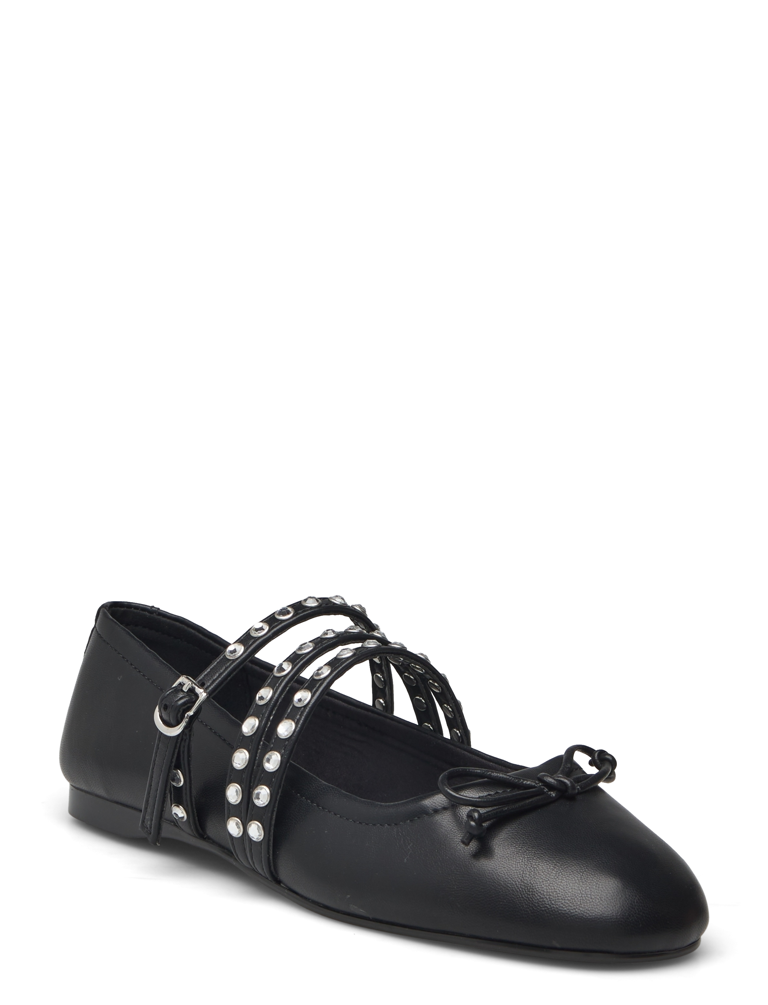 MANGO Studded Ballet Flats With Straps Schwarz - 36 - Damen