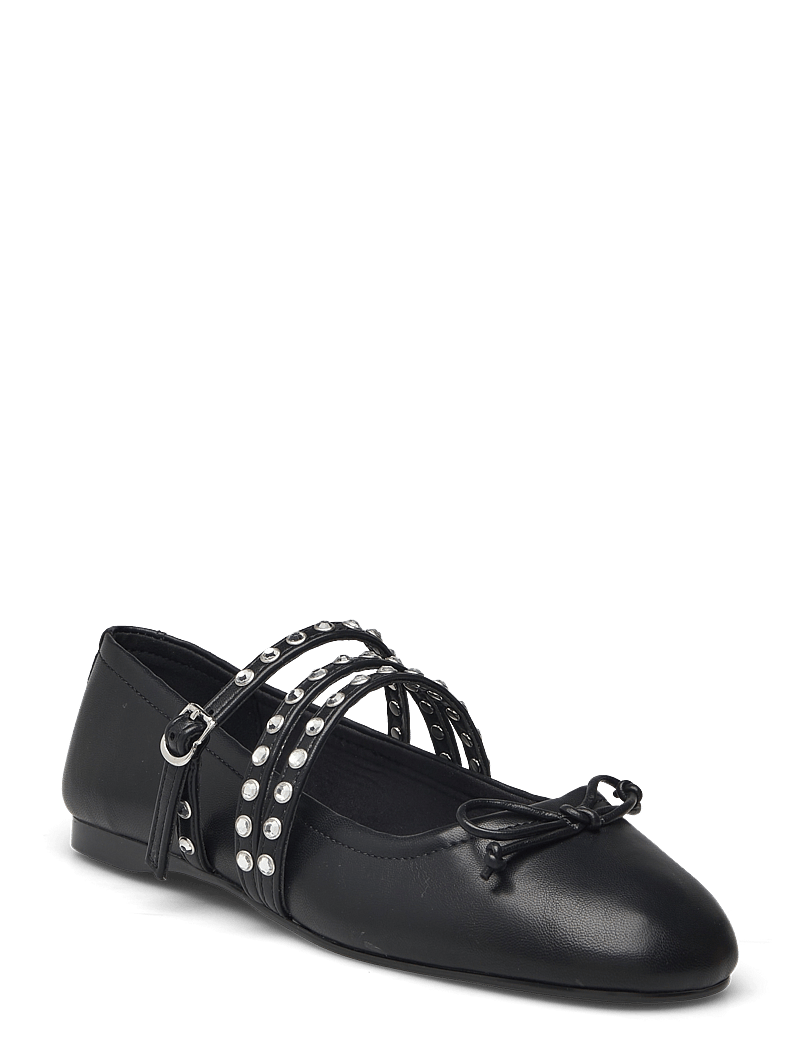 Mango - Studded ballet flats with straps - speciella tillfällen - black - 0