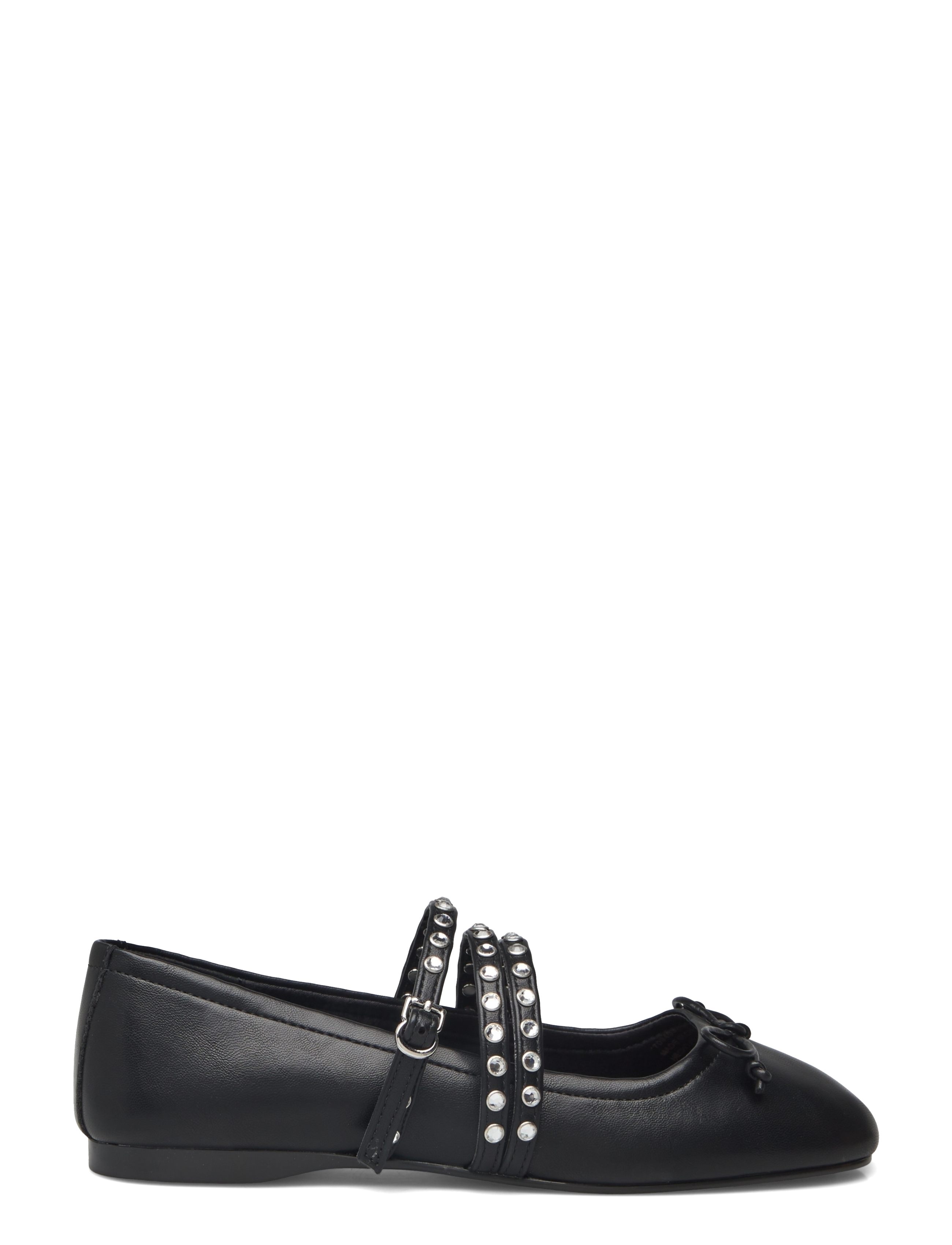Mango - Studded ballet flats with straps - kvinder - black - 1