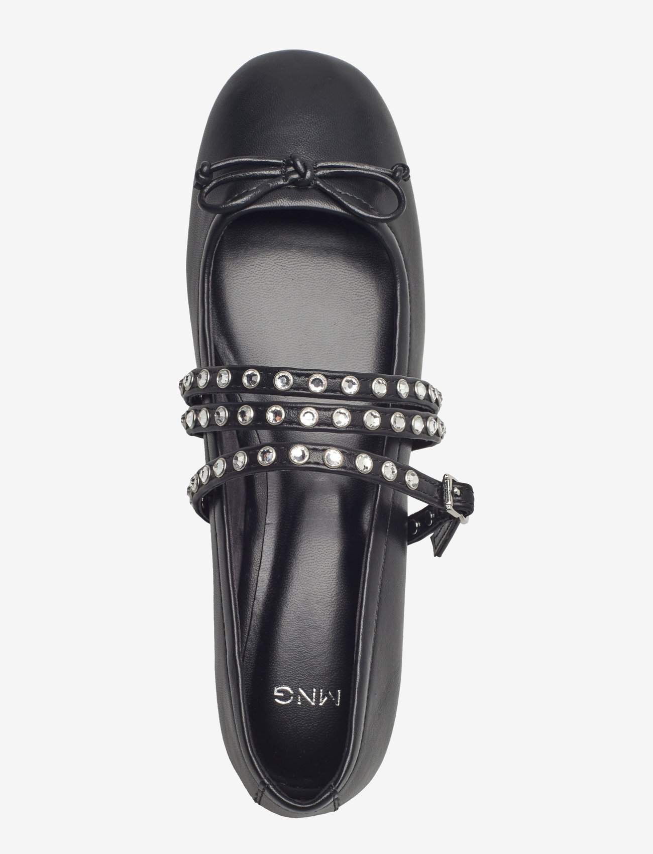 Mango - Studded ballet flats with straps - besondere anlässe - black - 3