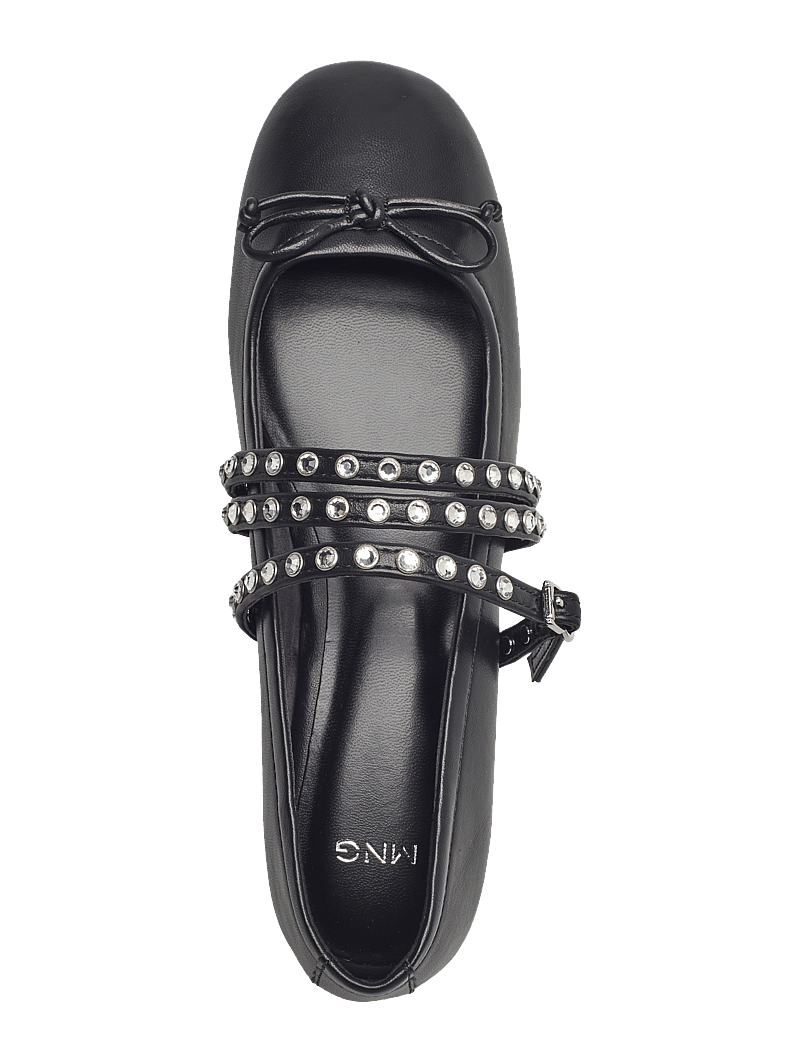Mango - Studded ballet flats with straps - speciella tillfällen - black - 3