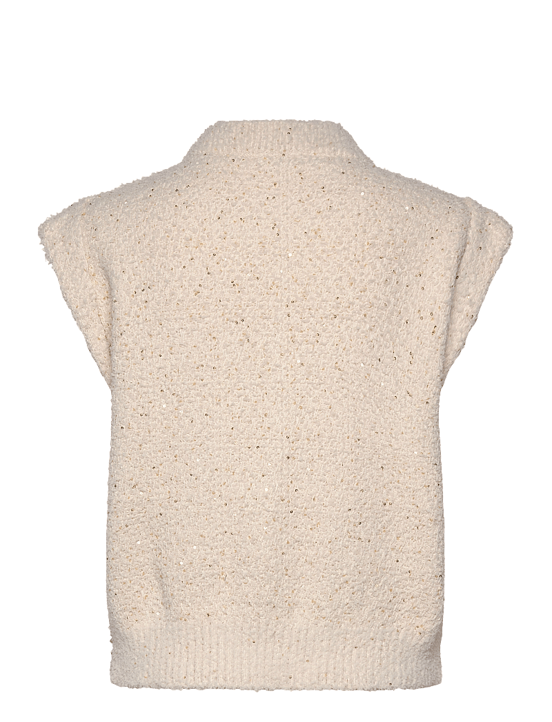 Mango - Sequin knitted vest - stickade västar - light beige - 2