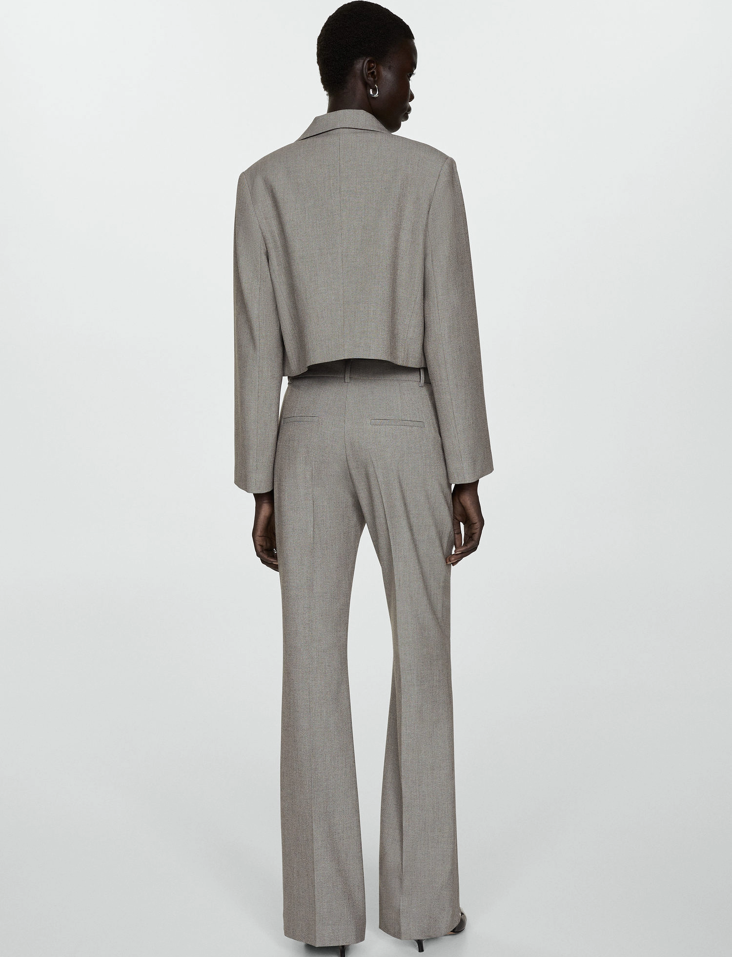 Mango - Cropped jacket with pockets - cropped-blazer - lt pastel grey - 3